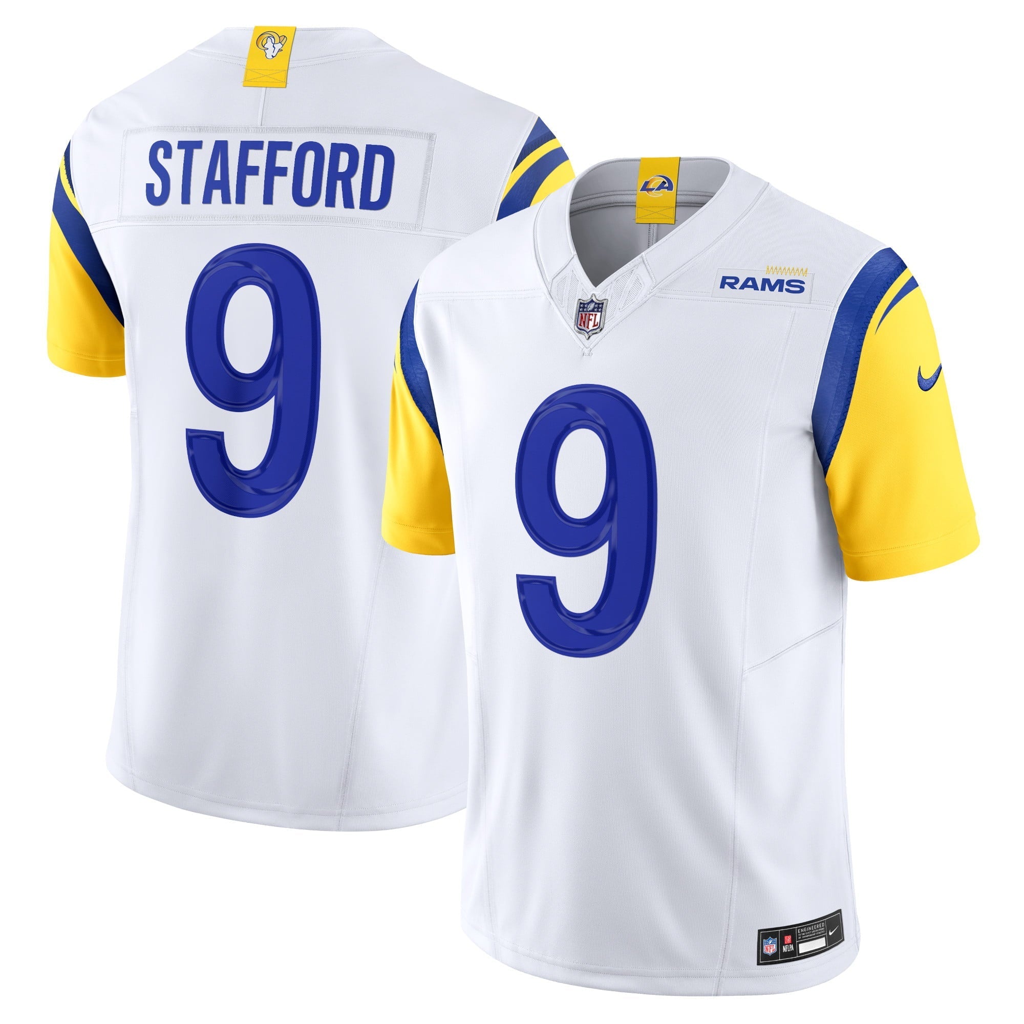 Men's Nike Matthew Stafford White Los Angeles Rams Vapor F.U.S.E. Limited Jersey - vstockx