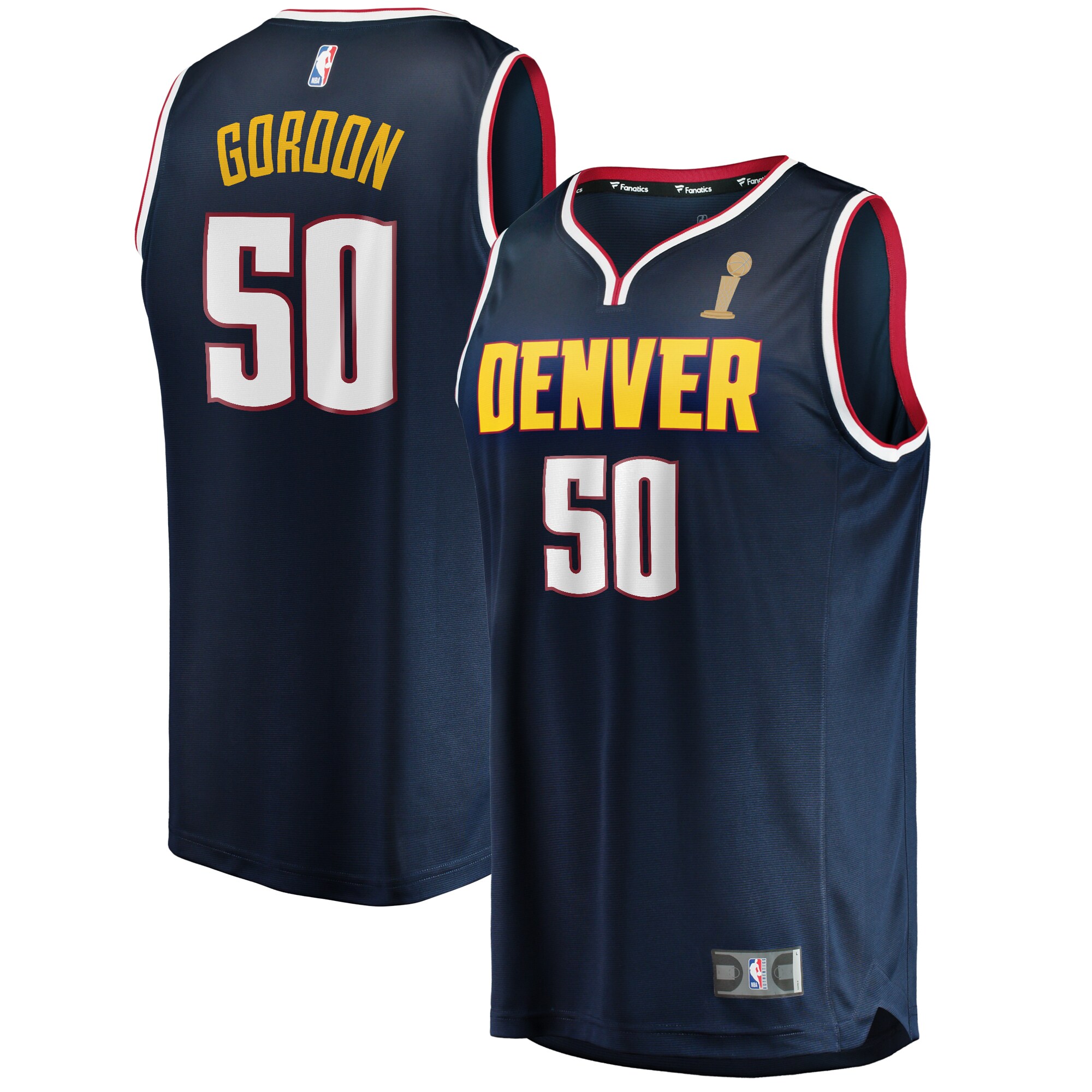 Aaron Gordon Denver Nuggets Fanatics Branded Navy 2023 NBA Finals Champions Fast Break Player Jersey - Icon Edition - vstockx