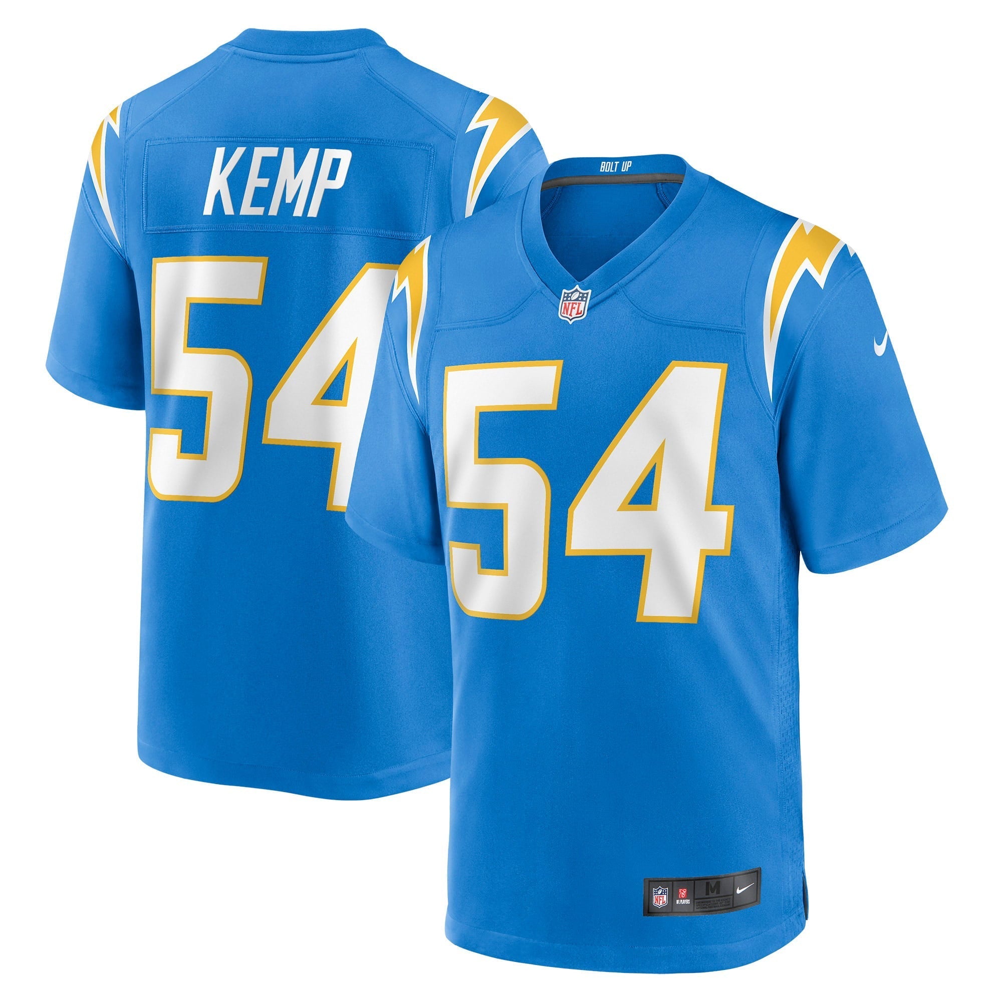 Men's Nike Carlo Kemp Powder Blue Los Angeles Chargers Game Player Jersey - vstockx