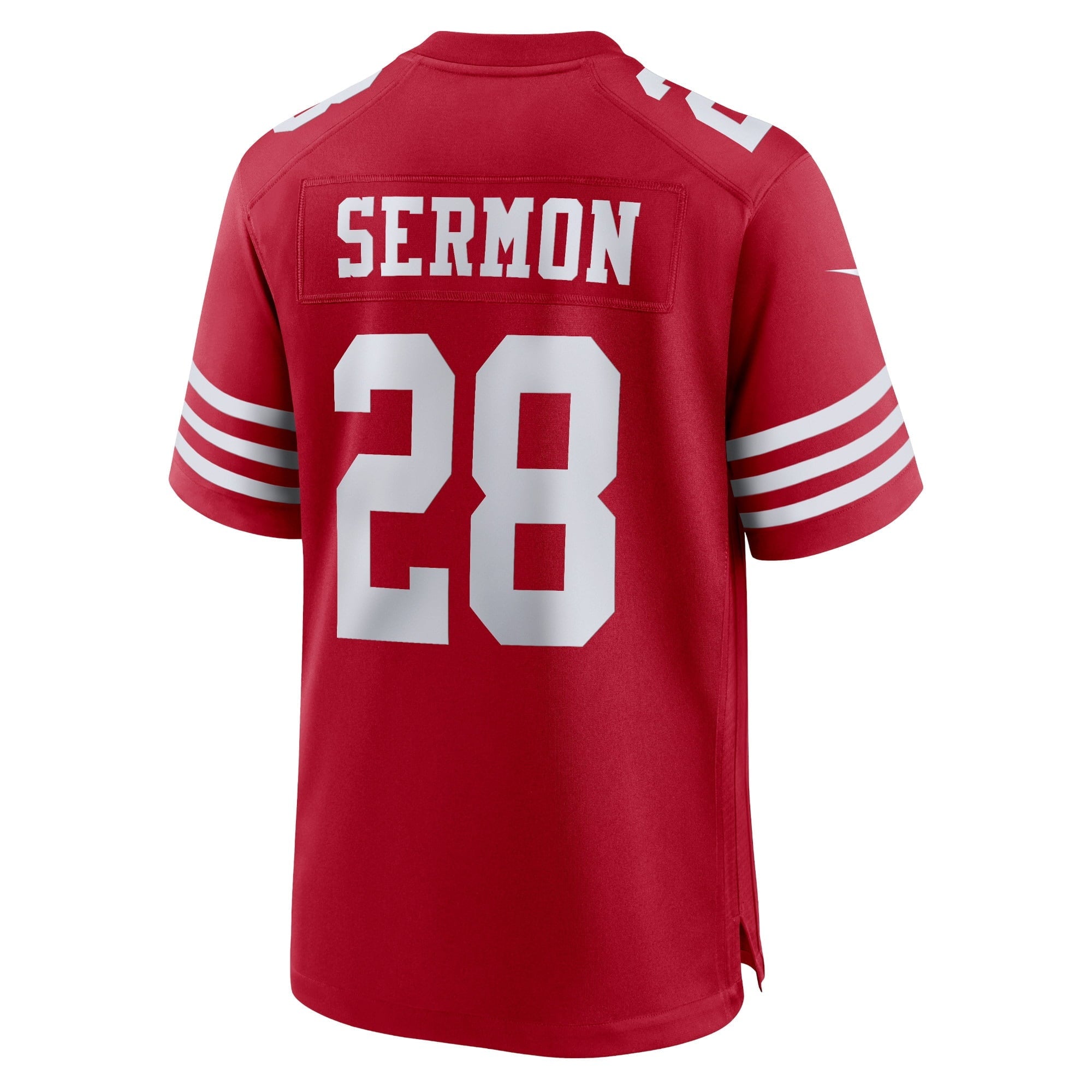 Men's Nike Trey Sermon Scarlet San Francisco 49ers Player Game Jersey - vstockx