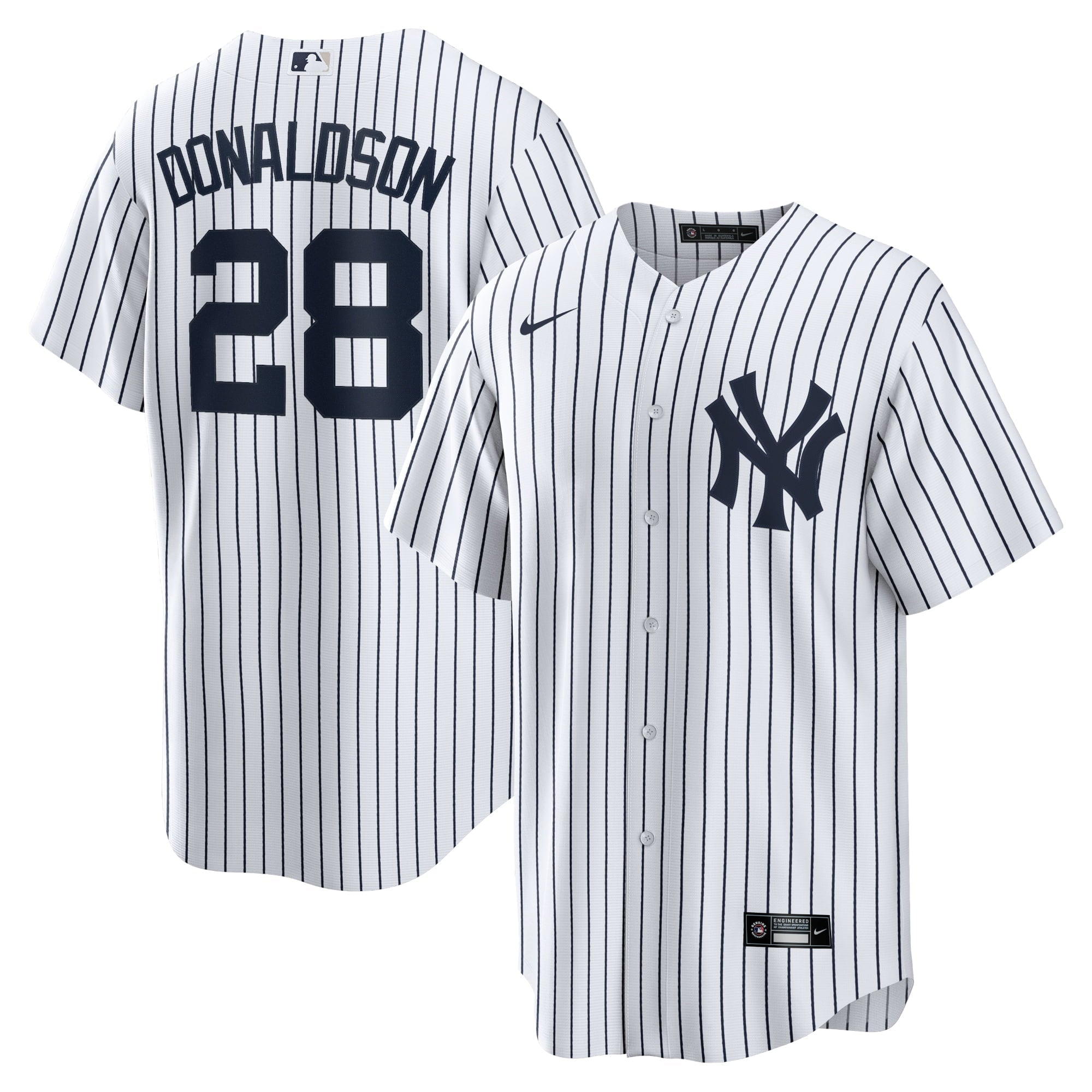 Men's Nike Josh Donaldson White/Navy New York Yankees Home Replica Player Jersey - vstockx