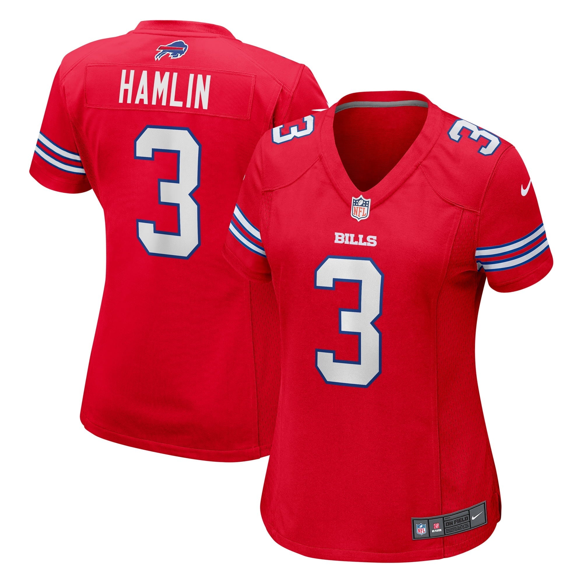 Women's Nike Damar Hamlin Red Buffalo Bills Alternate Game Jersey - vstockx