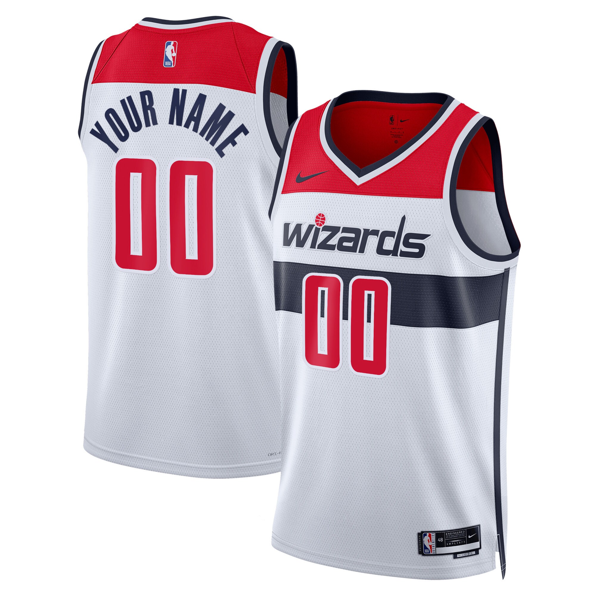 Washington Wizards Nike Unisex Swingman Custom Jersey White - Icon Edition - vstockx