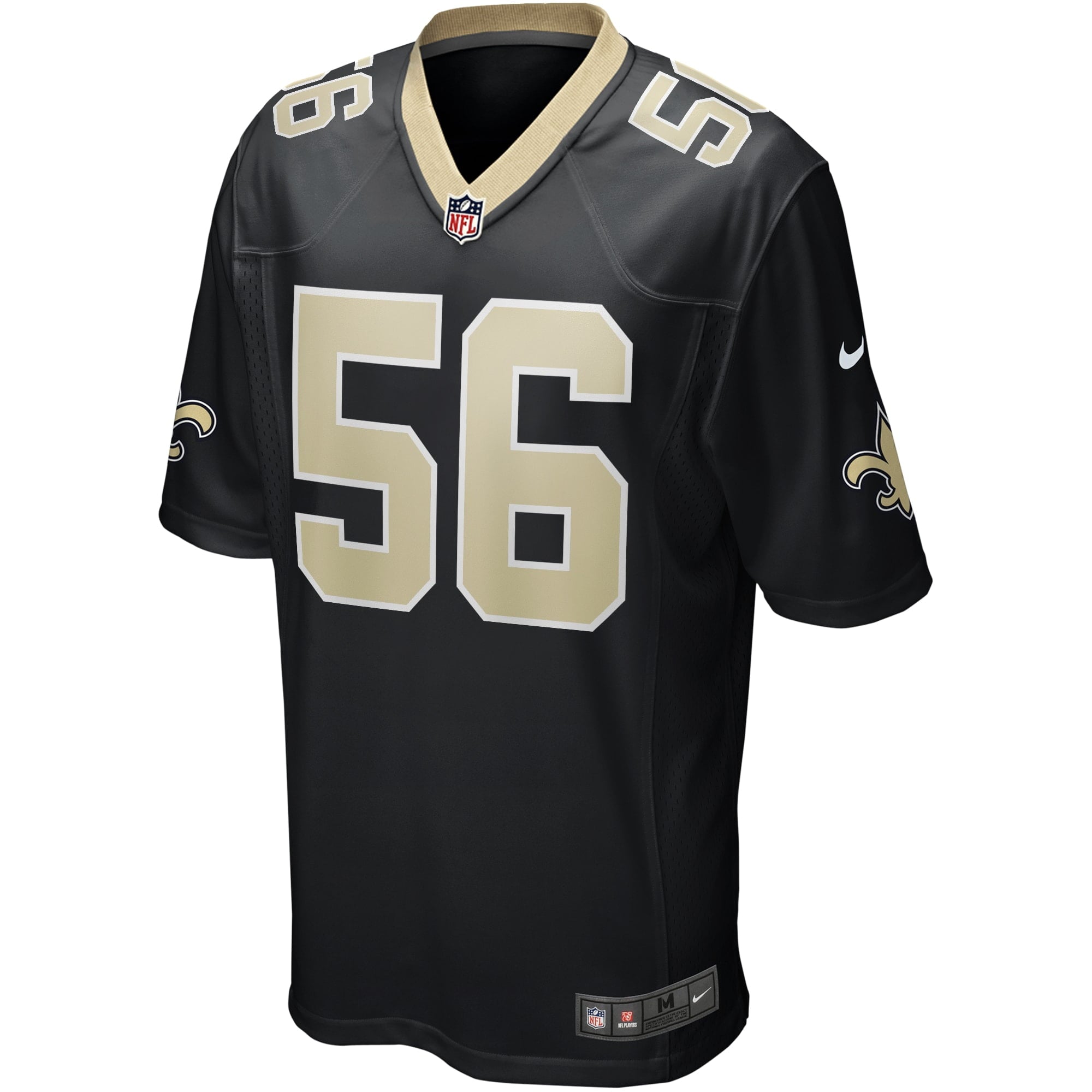 Men's Nike Demario Davis Black New Orleans Saints Game Jersey - vstockx
