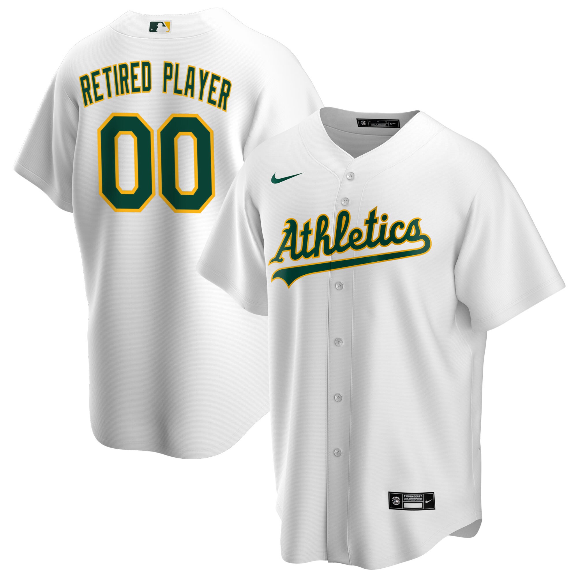 Oakland Athletics Nike Home Pick-A-Player Retired Roster Replica Jersey - White - vstockx