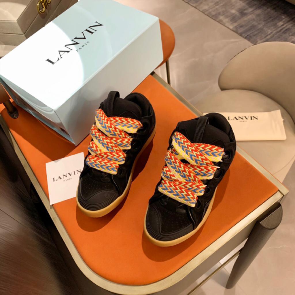 Lanvin Leather Curb Black - vstockx