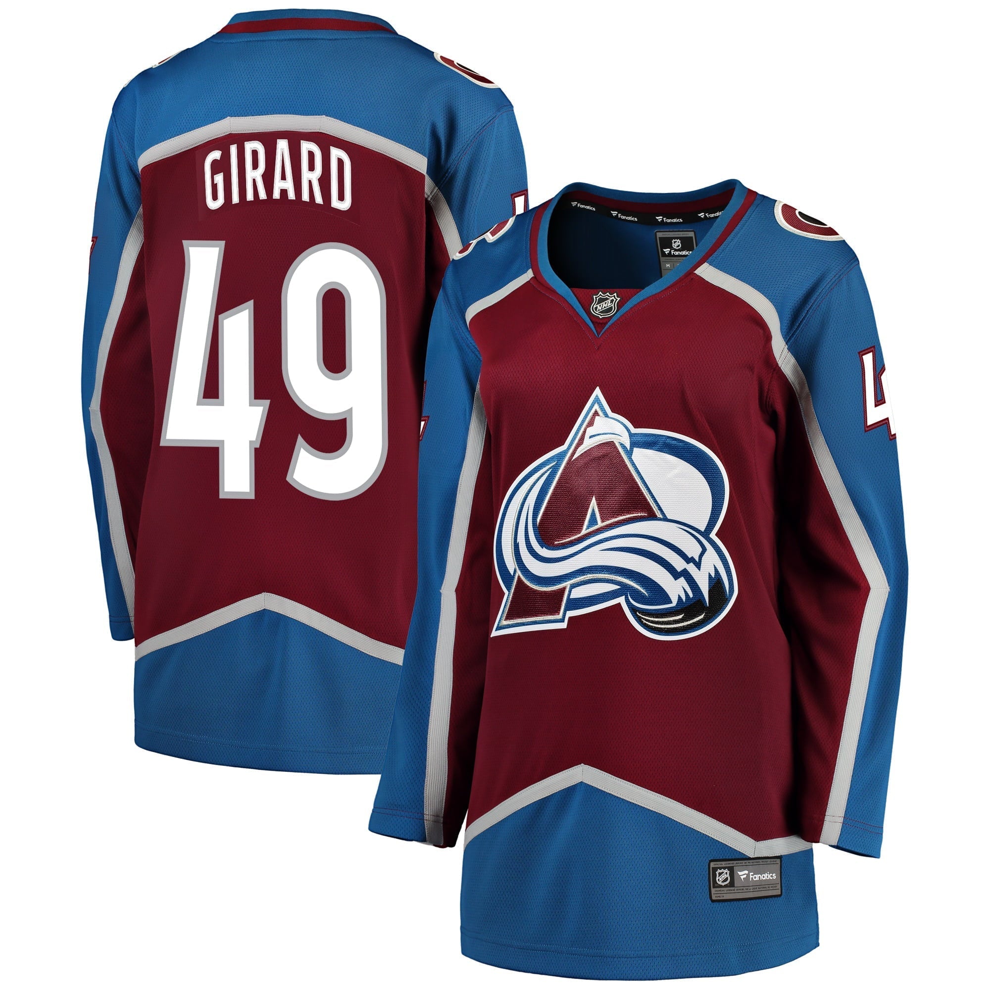 Women's Fanatics Branded Samuel Girard Burgundy Colorado Avalanche Breakaway Player Jersey - vstockx