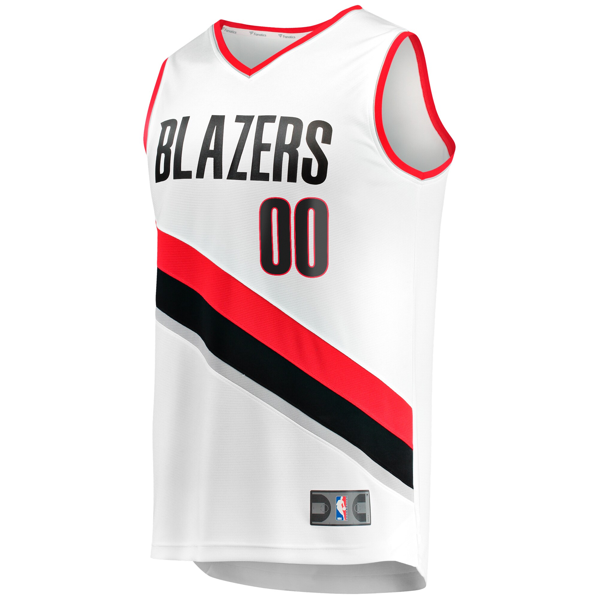Portland Trail Blazers Fanatics Branded Fast Break Custom Replica Jersey - Association Edition - White - vstockx