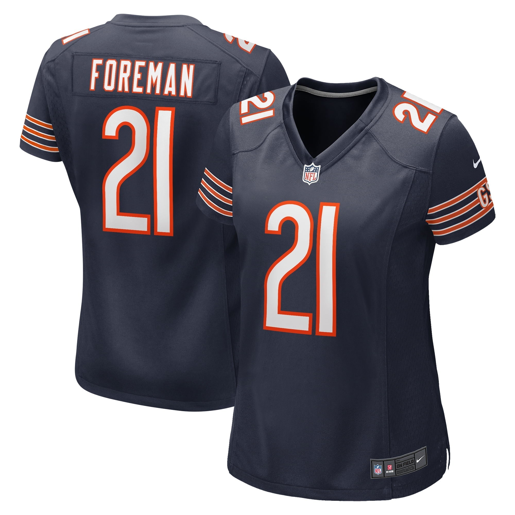 Women's Nike D'Onta Foreman Navy Chicago Bears Game Jersey - vstockx