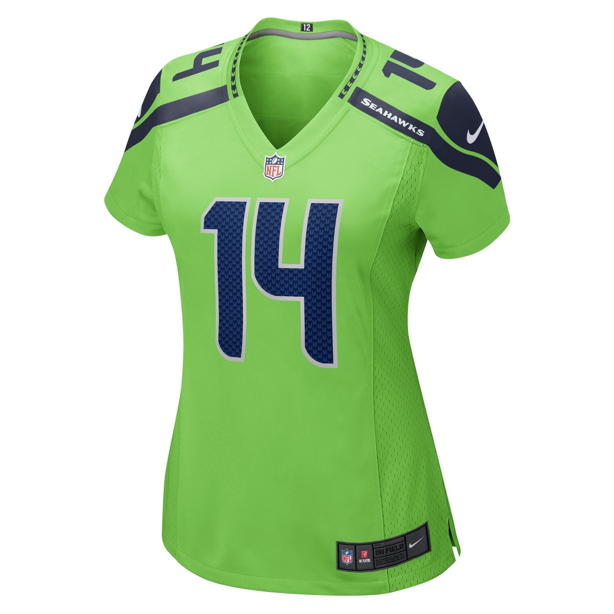 Women's Nike DK Metcalf Neon Green Seattle Seahawks Game Jersey - vstockx