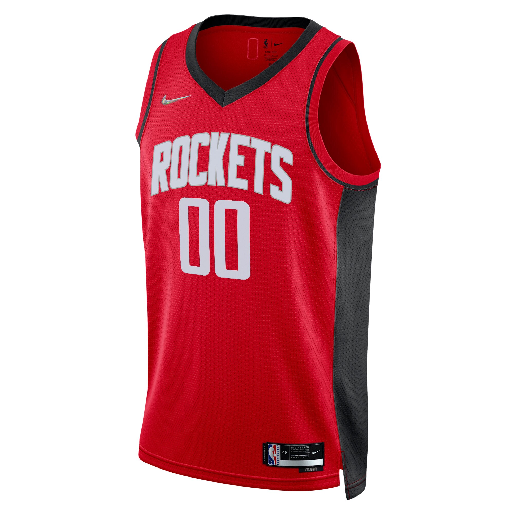 Houston Rockets Nike 2021/22 Diamond Swingman Custom Jersey - Icon Edition - Red - vstockx