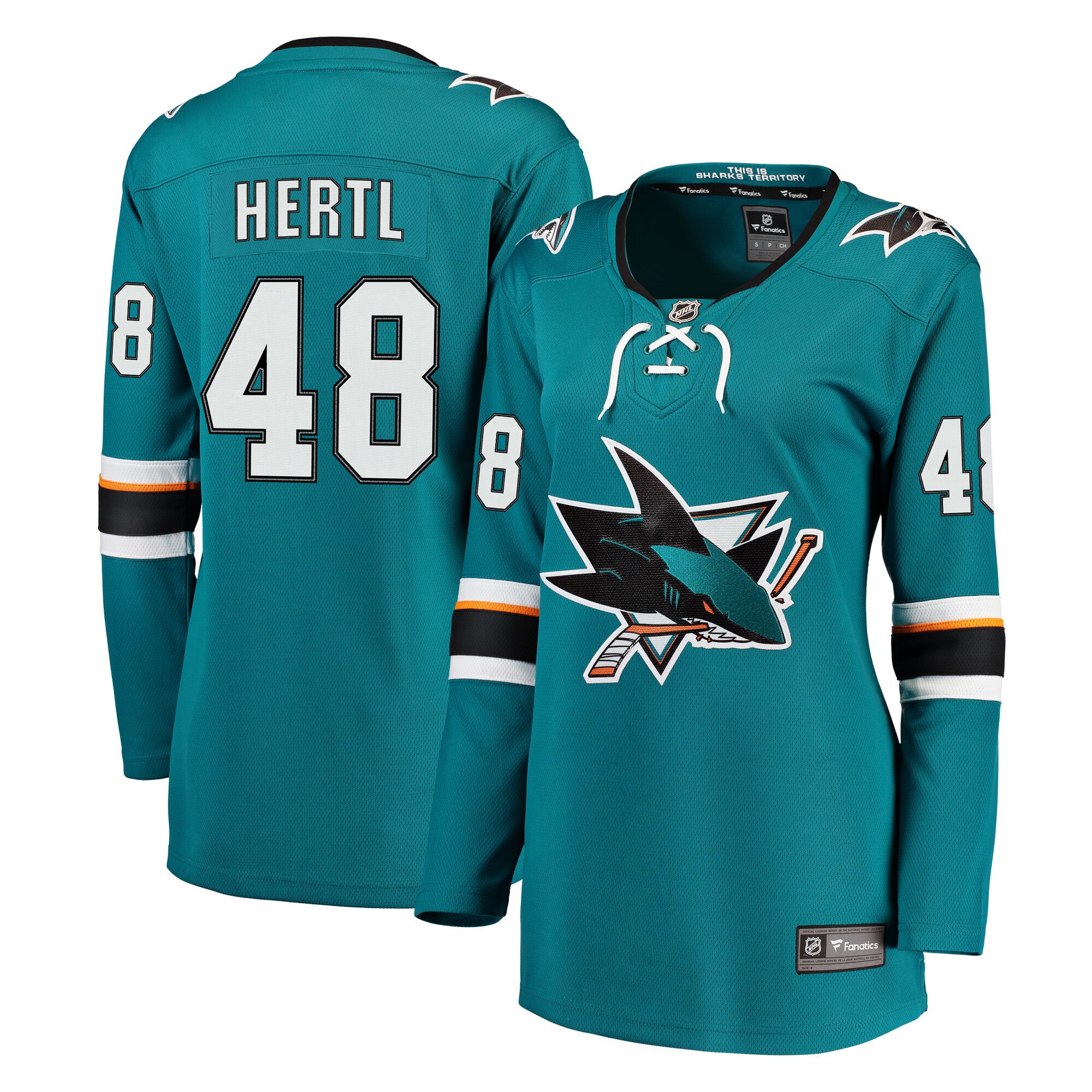 Tomas Hertl San Jose Sharks Fanatics Branded Women's Home Premier Breakaway Player Jersey - Teal - vstockx