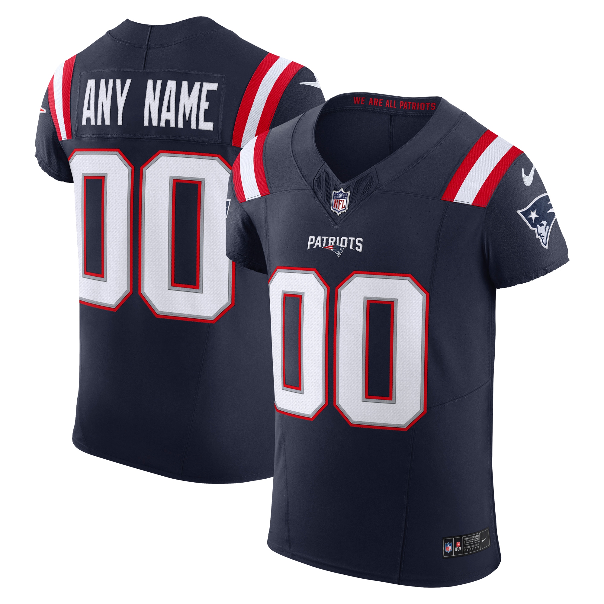 New England Patriots Nike Vapor F.U.S.E. Elite Custom Jersey - Navy - vstockx