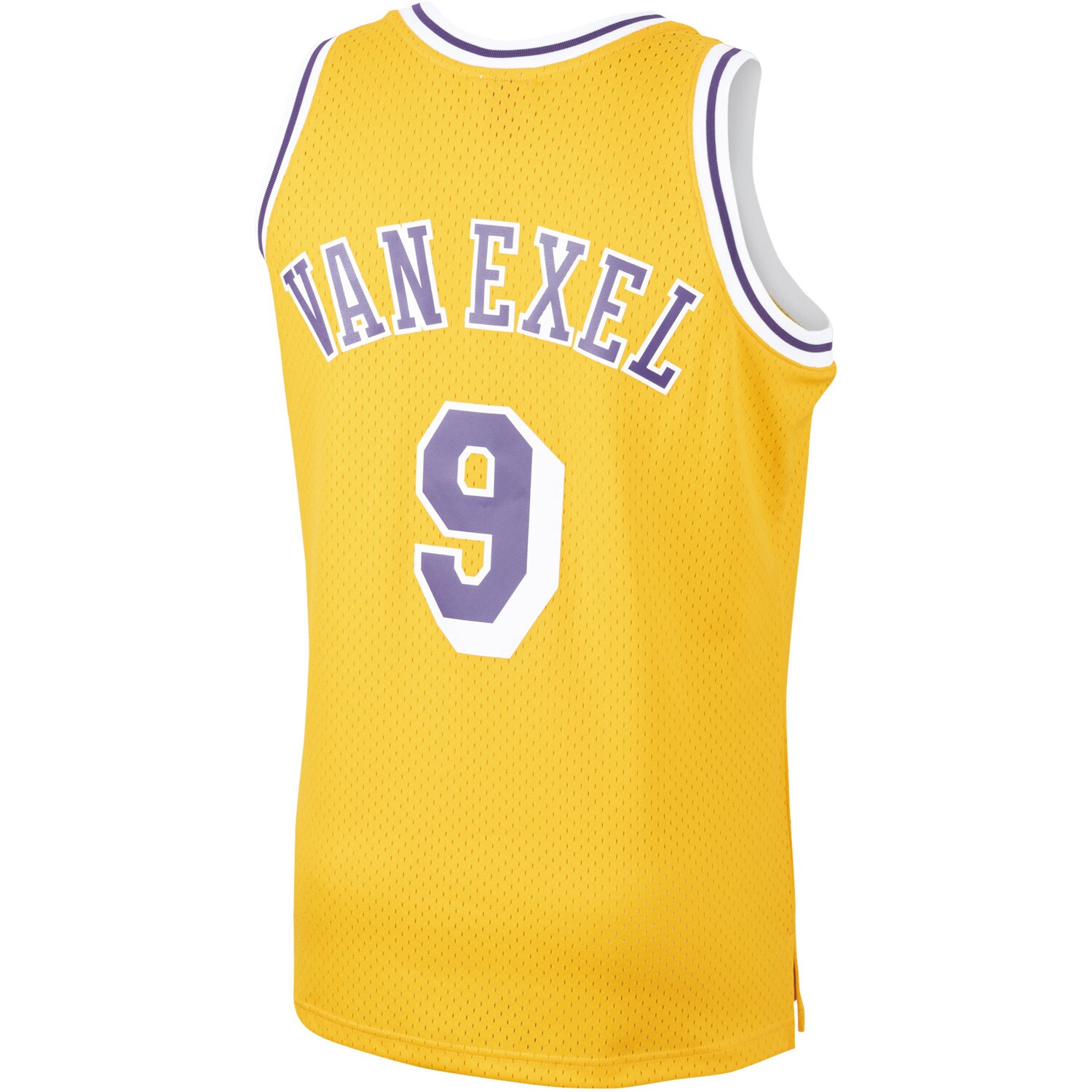 Nick Van Exel Los Angeles Lakers Mitchell & Ness Hardwood Classics Swingman Jersey - Gold - vstockx