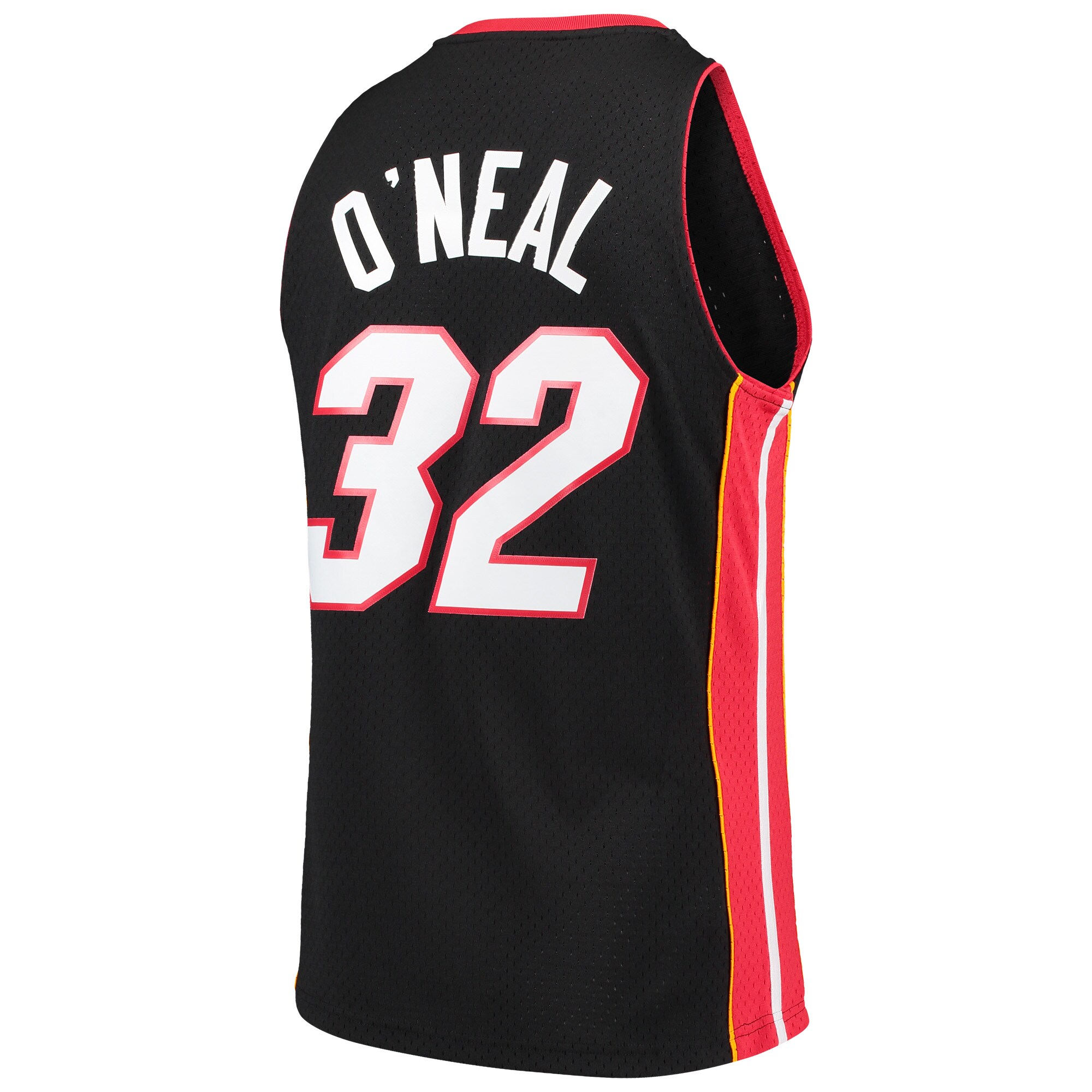 Shaquille O'Neal Miami Heat Mitchell & Ness Hardwood Classics Swingman Jersey - Black - vstockx