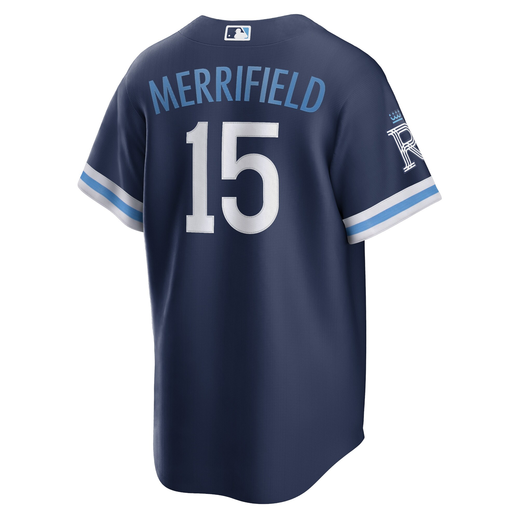Whit Merrifield Kansas City Royals Nike 2022 City Connect Replica Player Jersey - Navy - vstockx