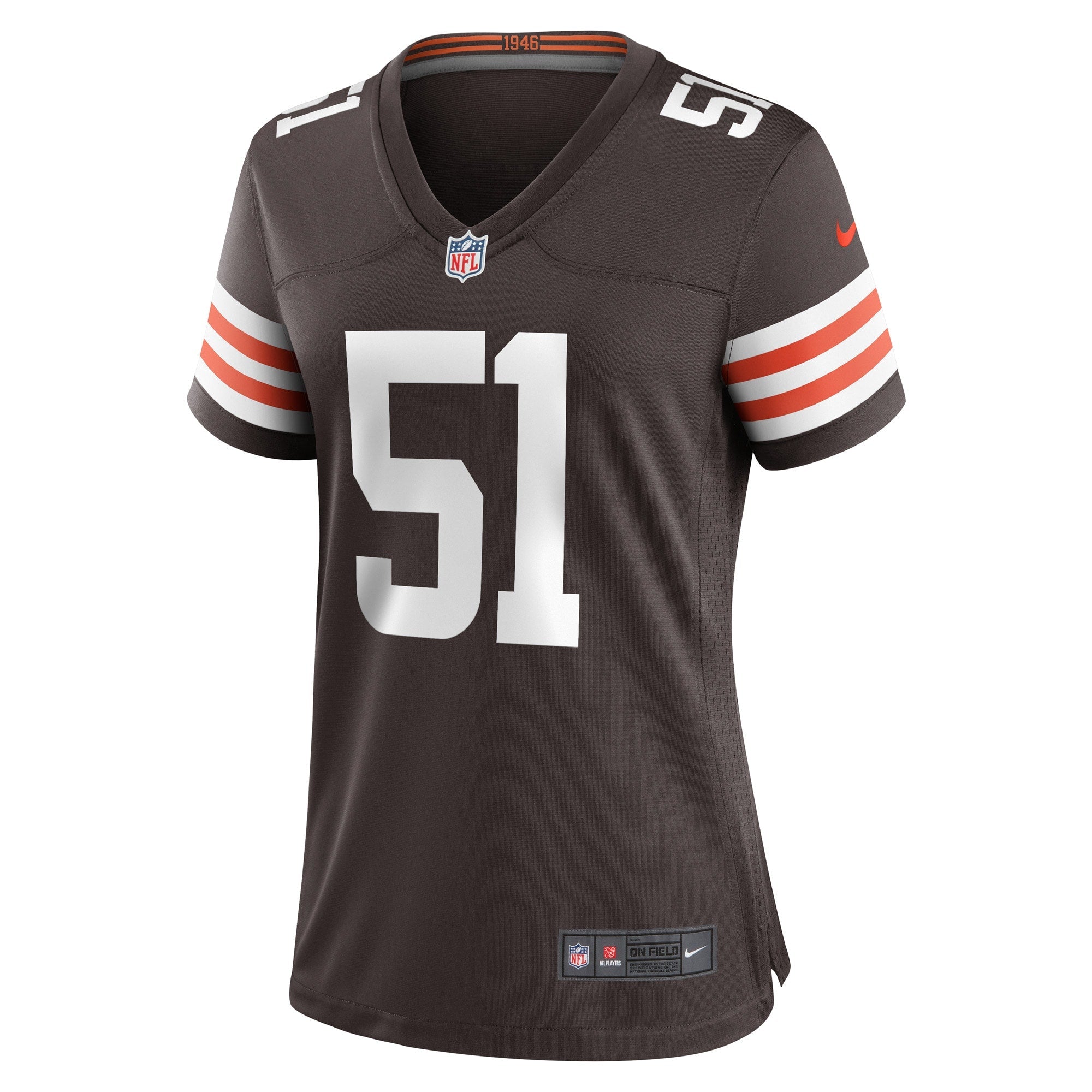 Women's Nike Jordans Kunaszyk Brown Cleveland Browns Game Player Jersey - vstockx