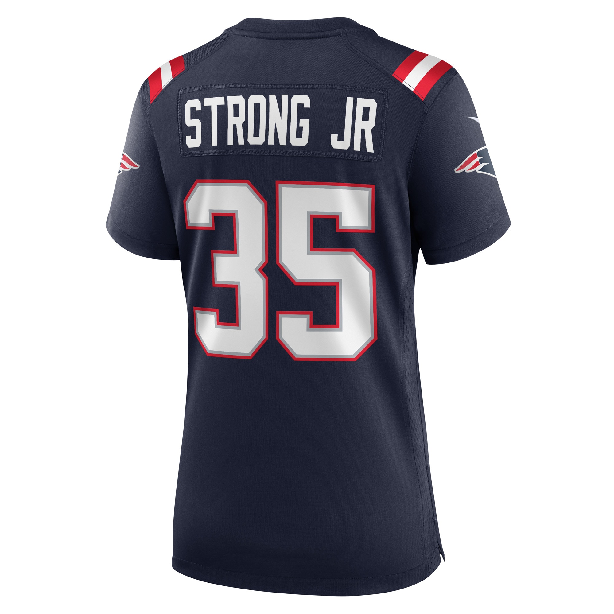 Pierre Strong Jr. New England Patriots Nike Women's Game Player Jersey - Navy - vstockx