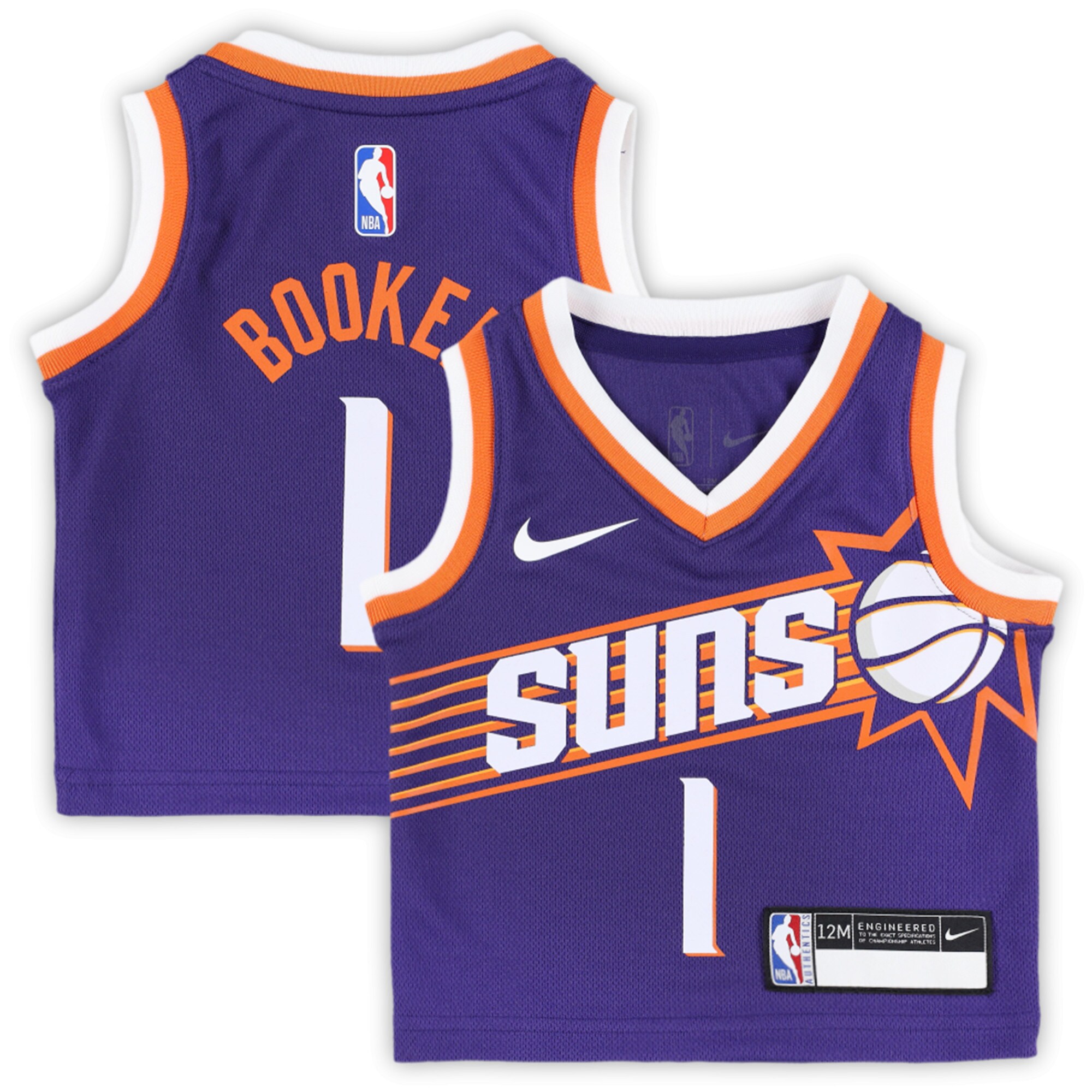 Devin Booker Phoenix Suns Nike Infant Swingman Player Jersey - Icon Edition - Purple - vstockx