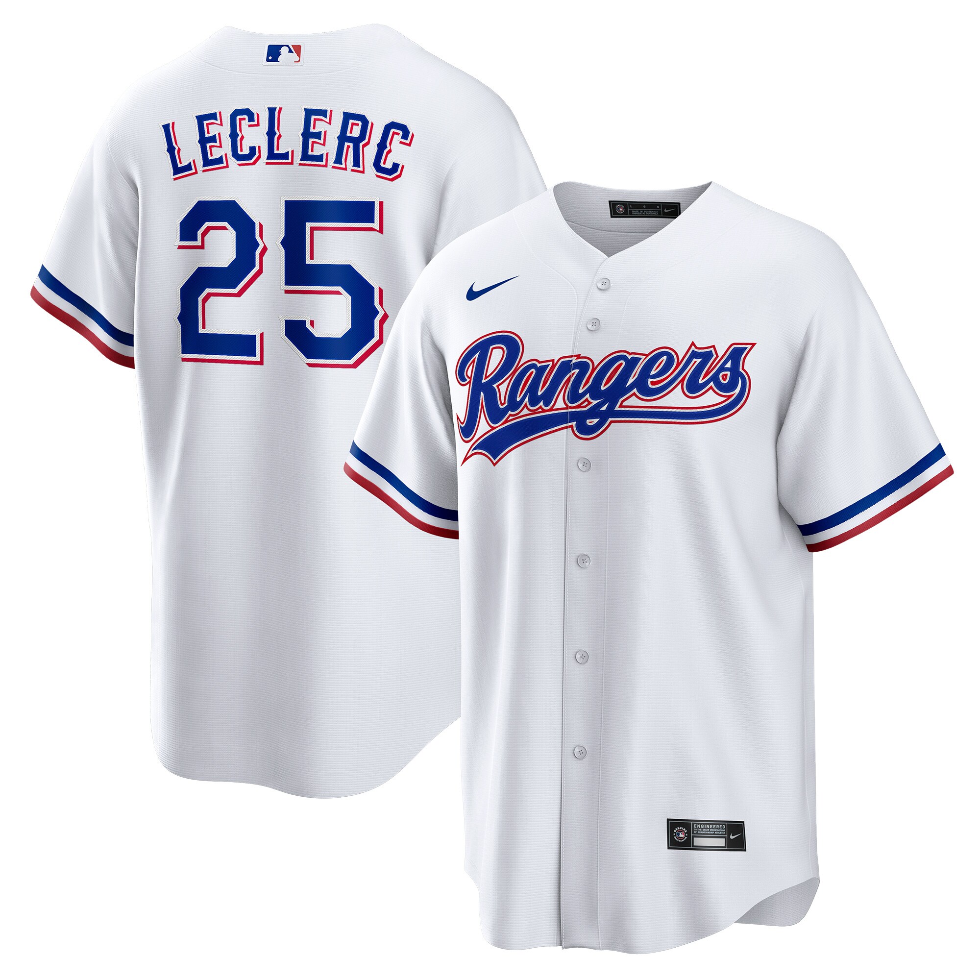 Jose Leclerc Texas Rangers Nike Home Replica Player Jersey - White - vstockx