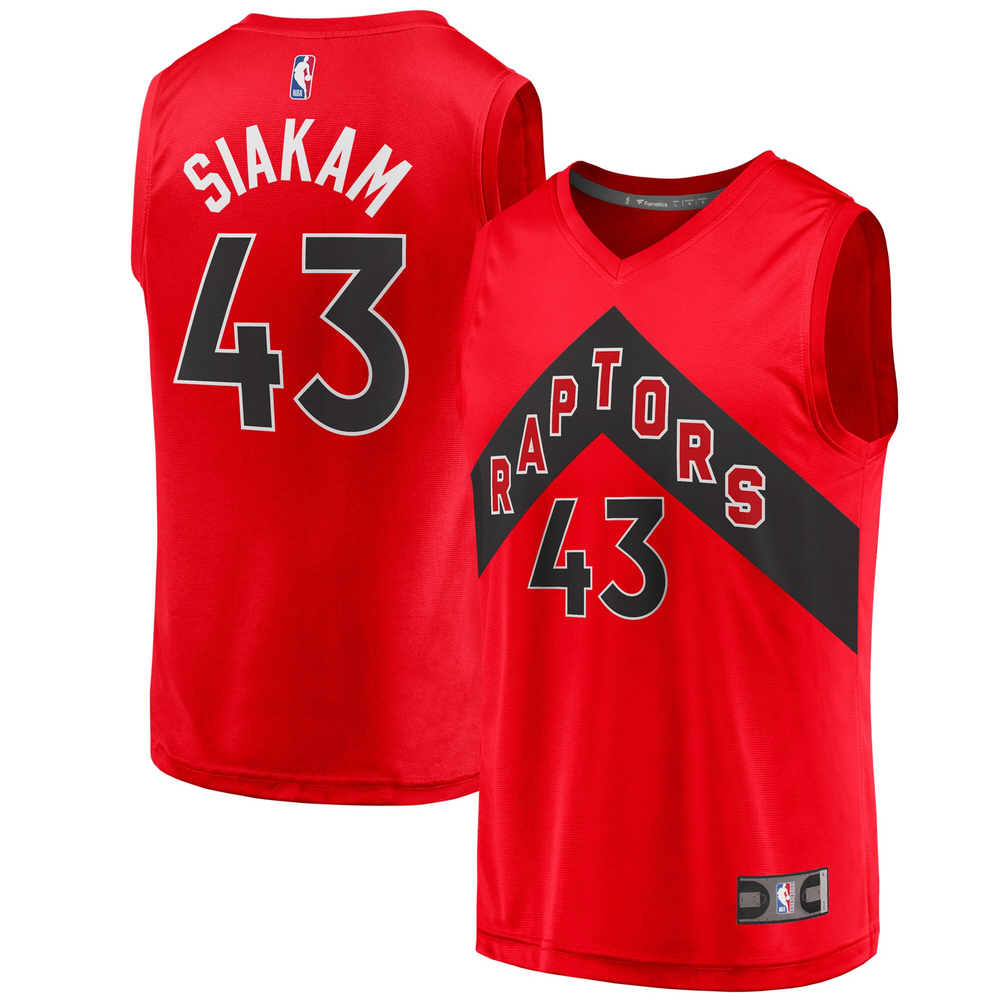 Pascal Siakam Toronto Raptors Fanatics Branded Youth 2020/21 Fast Break Player Jersey - Red - Icon Edition - vstockx