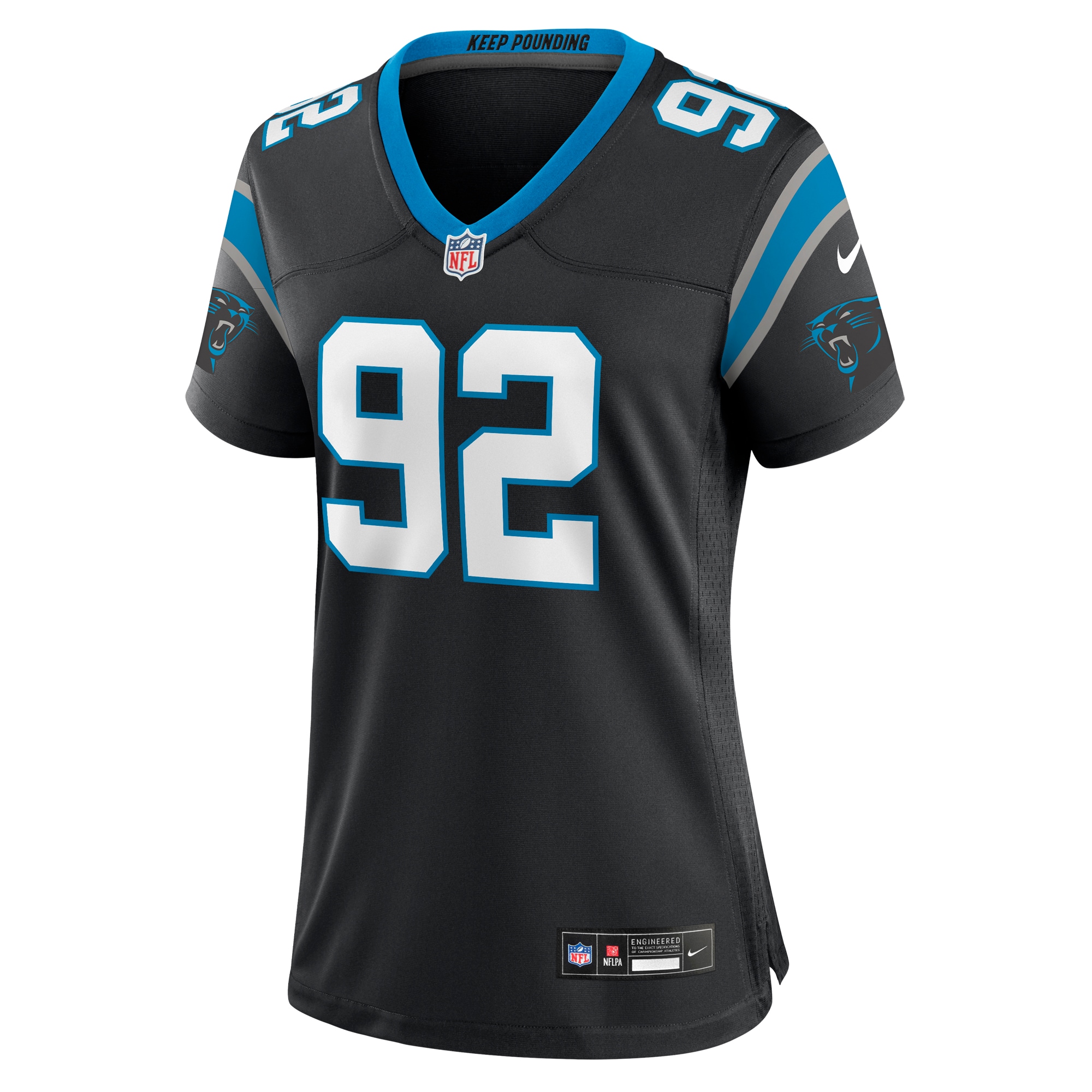 Raequan Williams Carolina Panthers Nike Women's Team Game Jersey - Black - vstockx