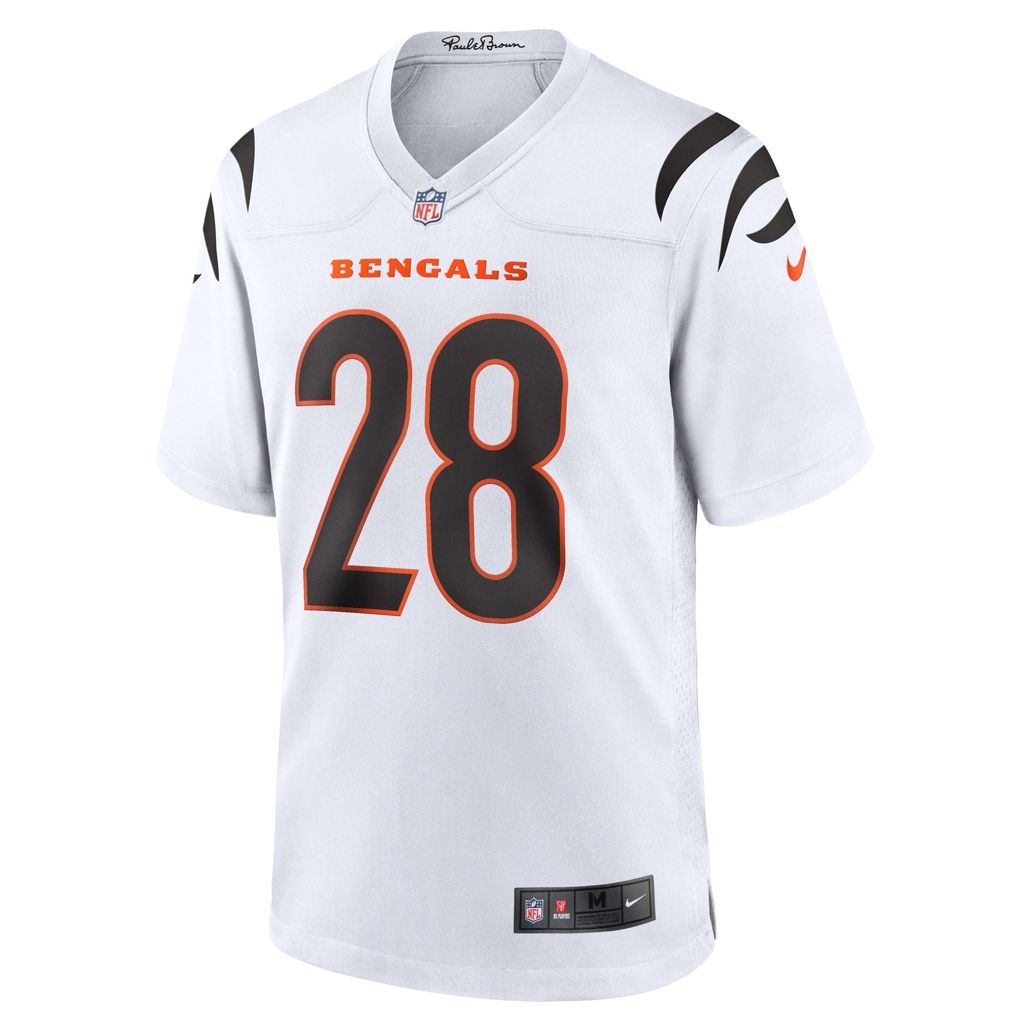 Men's Nike Joe Mixon White Cincinnati Bengals Away Game Player Jersey - vstockx
