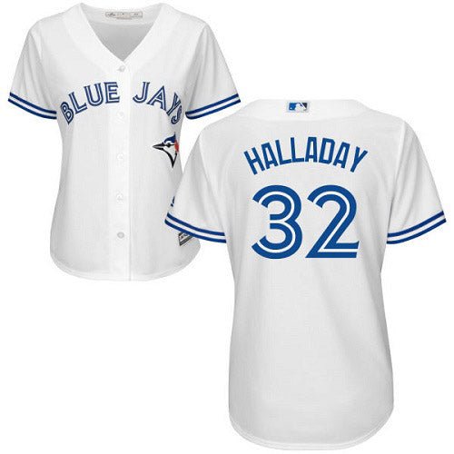 Women's Toronto Blue Jays Roy Halladay Replica Home Jersey - White - vstockx