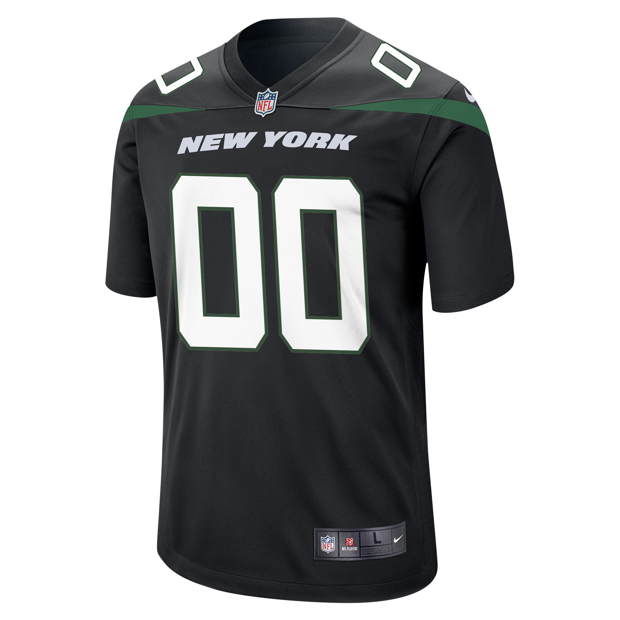 New York Jets Nike Alternate Custom Game Jersey - Stealth Black - vstockx