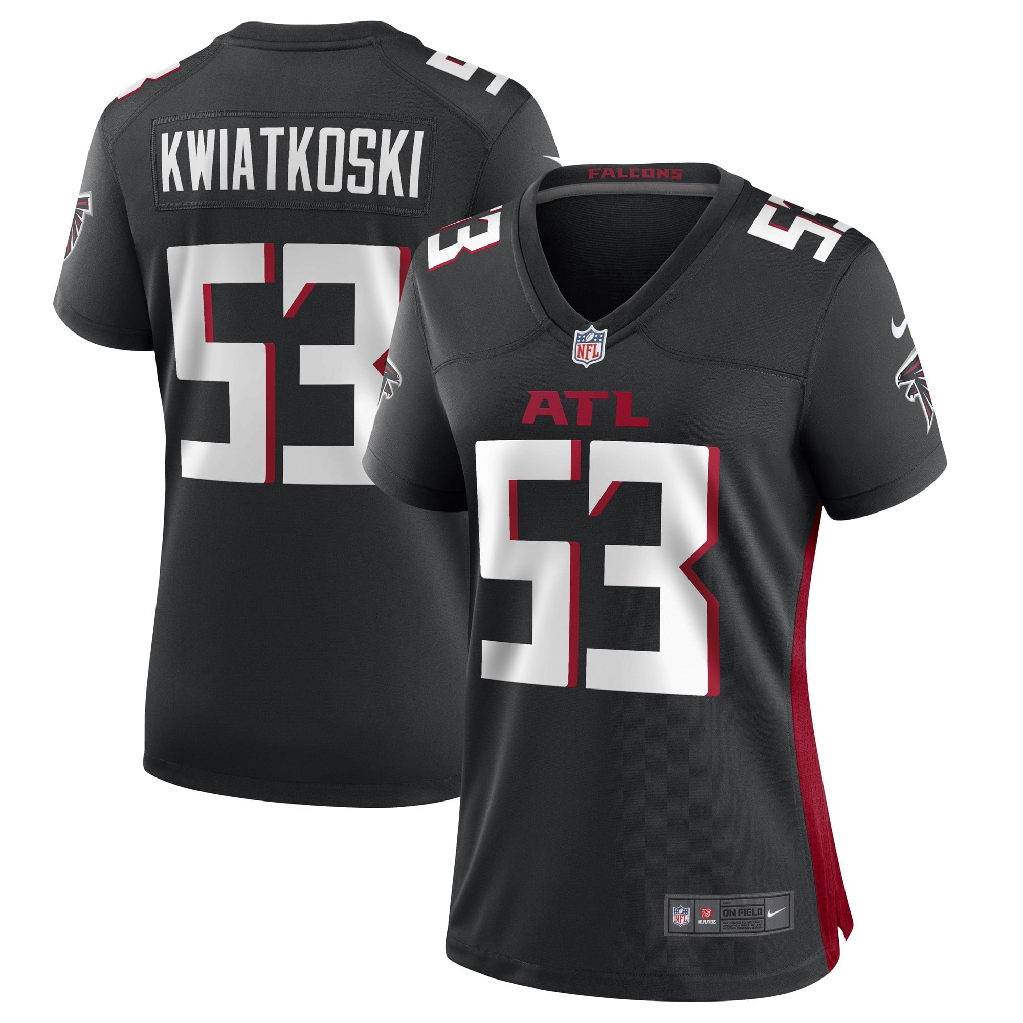 Women's Nike Nick Kwiatkoski Black Atlanta Falcons Game Player Jersey - vstockx