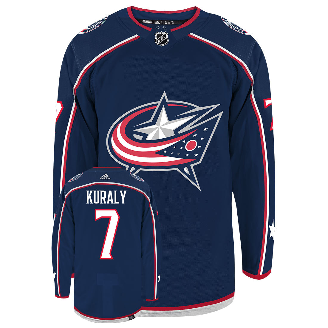 Sean Kuraly Columbus Blue Jackets Adidas Primegreen Authentic NHL Hockey Jersey - vstockx