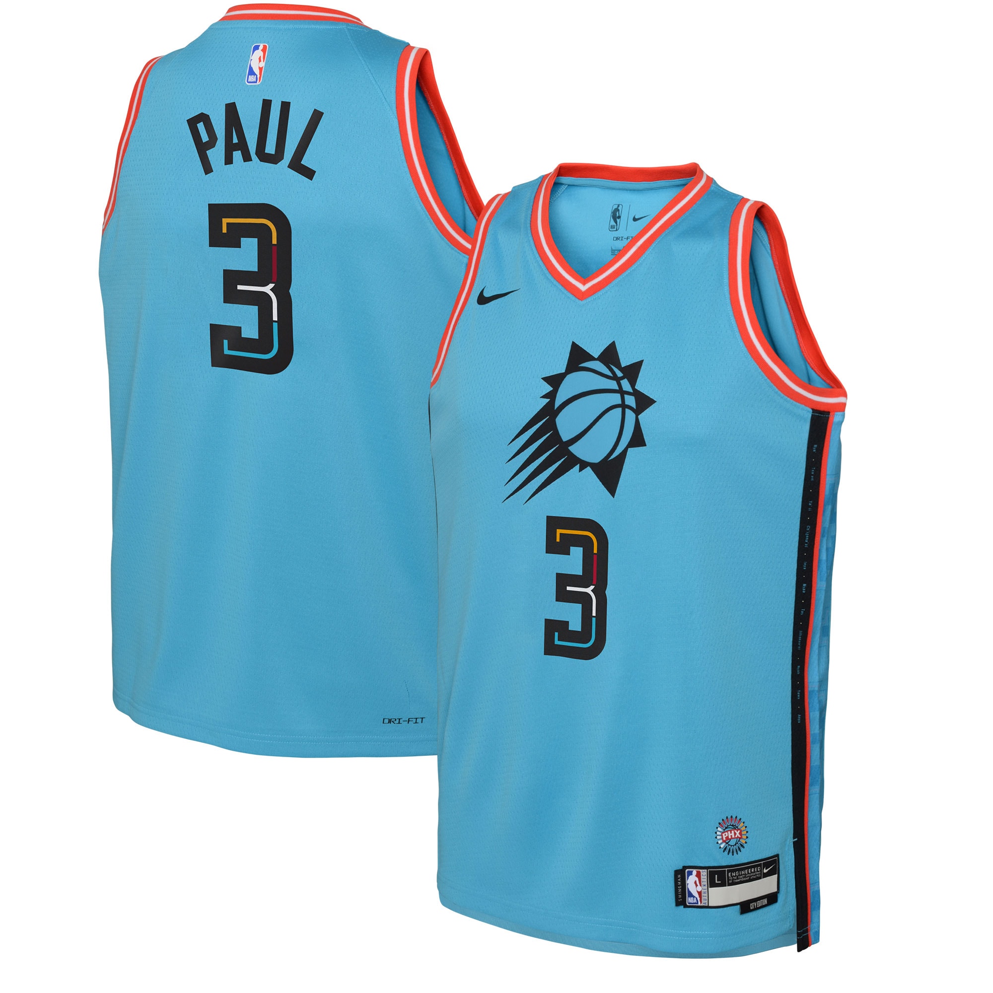 Chris Paul Phoenix Suns Nike Youth 2022/23 Swingman Jersey - City Edition - Turquoise - vstockx
