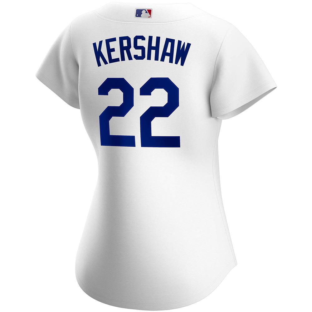 Womens Los Angeles Dodgers Clayton Kershaw Cool Base Replica Jersey White - vstockx