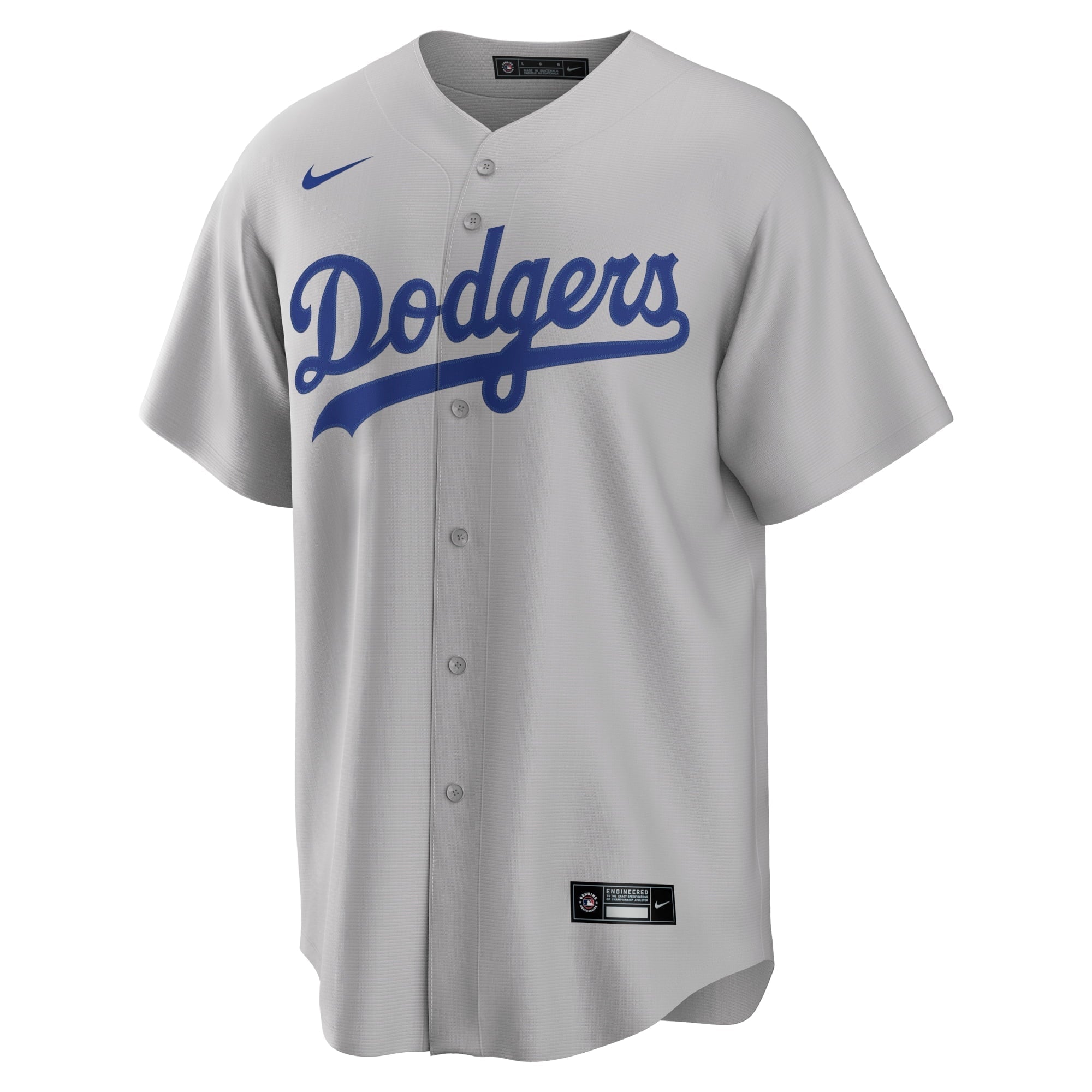 Men's Nike Gray Los Angeles Dodgers Alternate Replica Team Jersey - vstockx