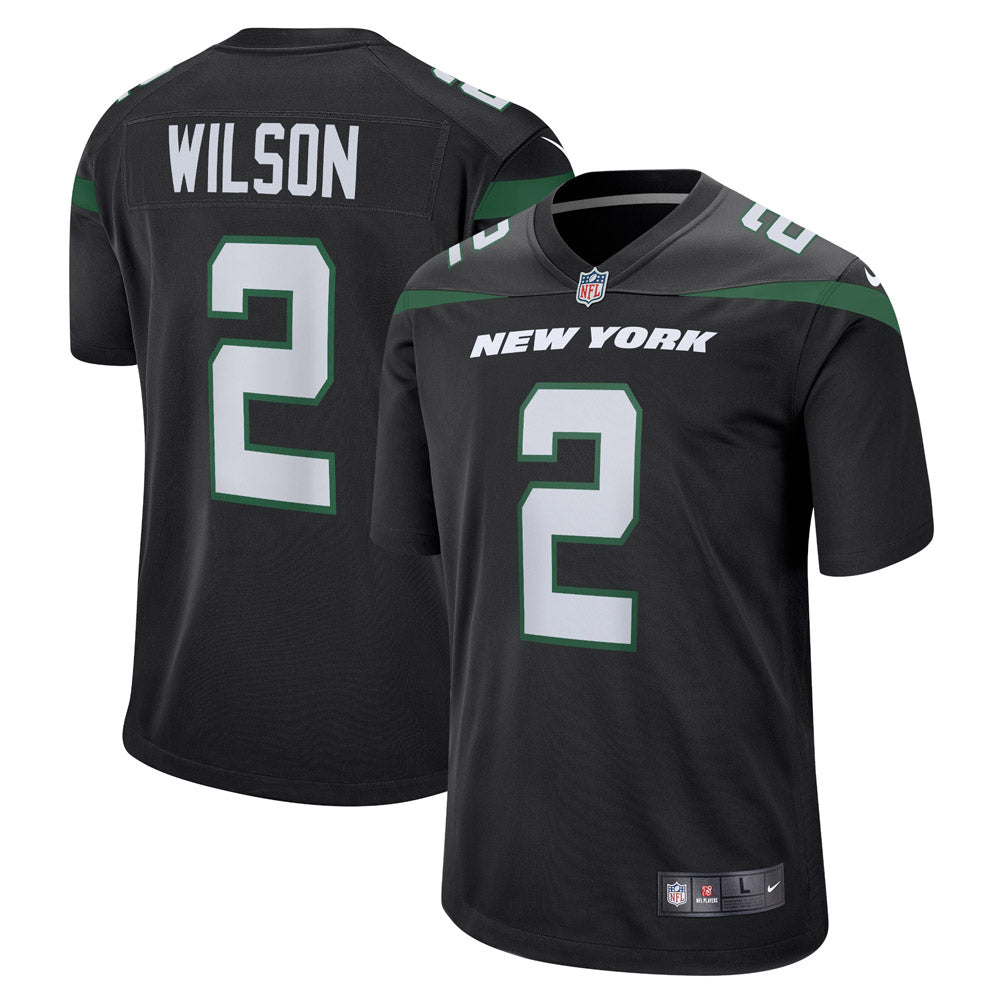 Youth New York Jets Zach Wilson Alternate Game Jersey Black - vstockx