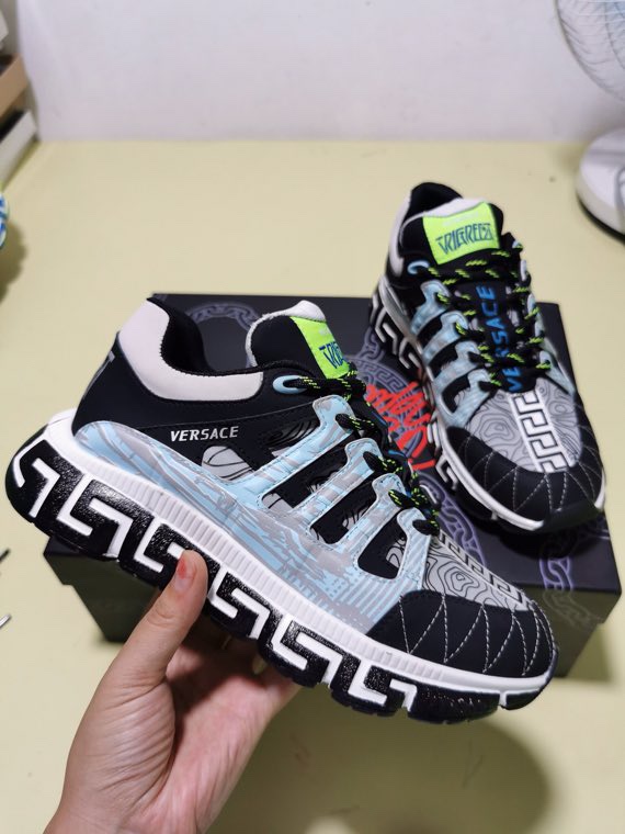 Versace Trigreca Milan Black Blue Purple - vstockx