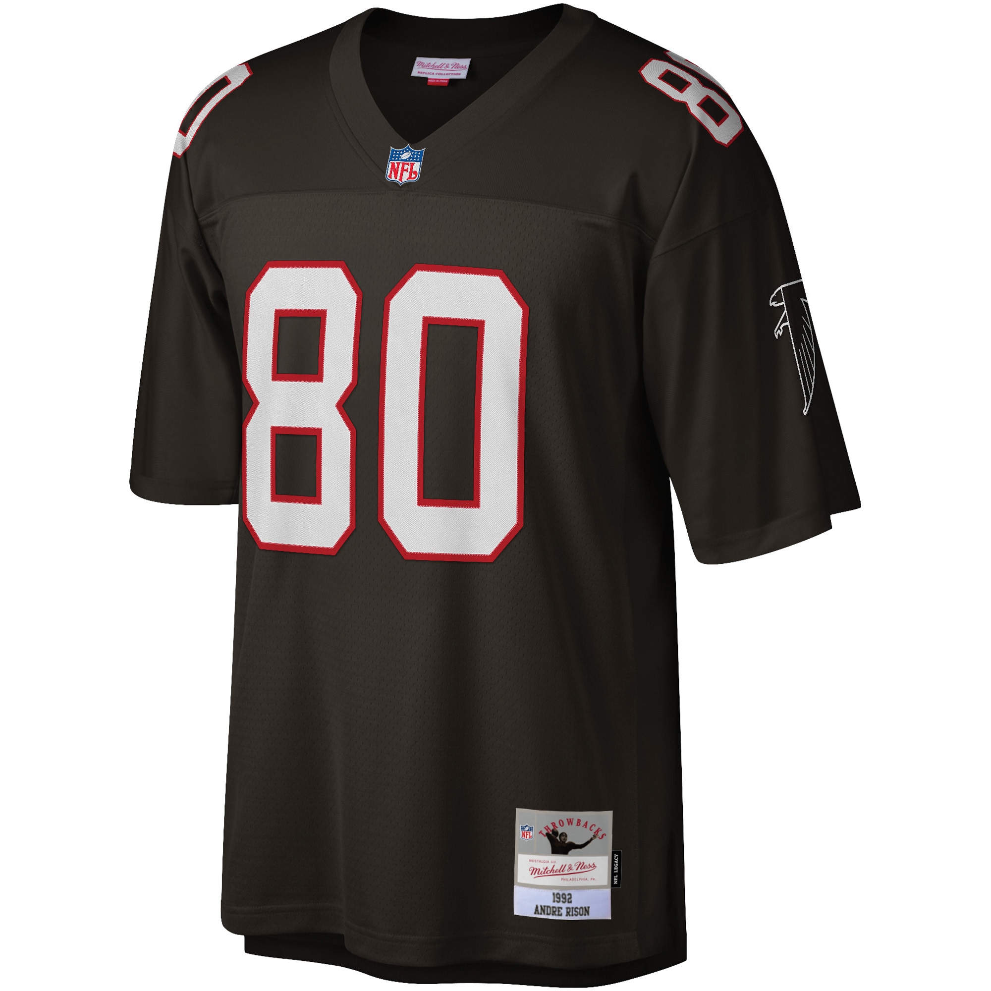 Andre Rison Atlanta Falcons Mitchell & Ness Legacy Replica Jersey - Black - vstockx