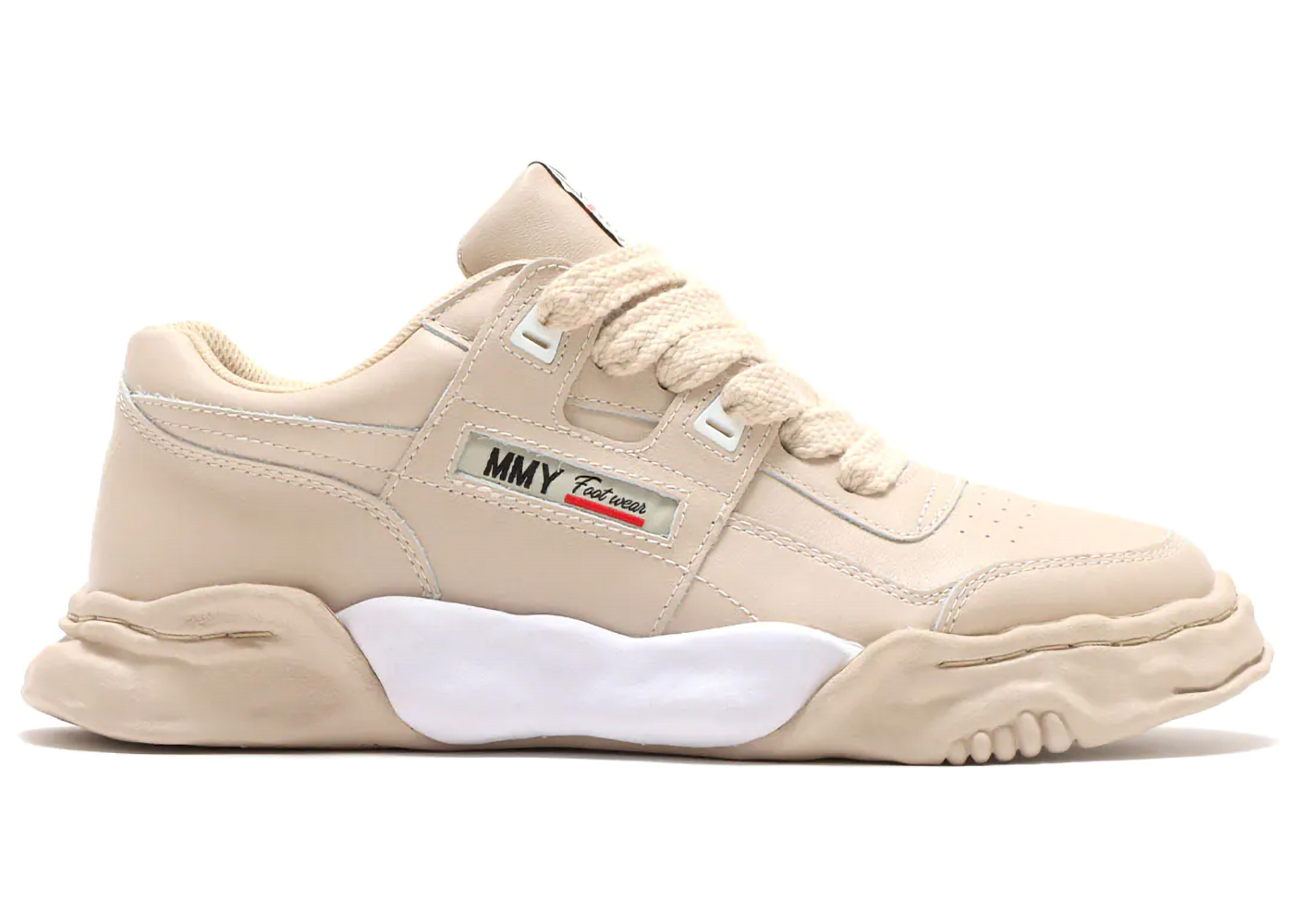 Maison Mihara Yasuhiro Parker Leather Low Beige - vstockx