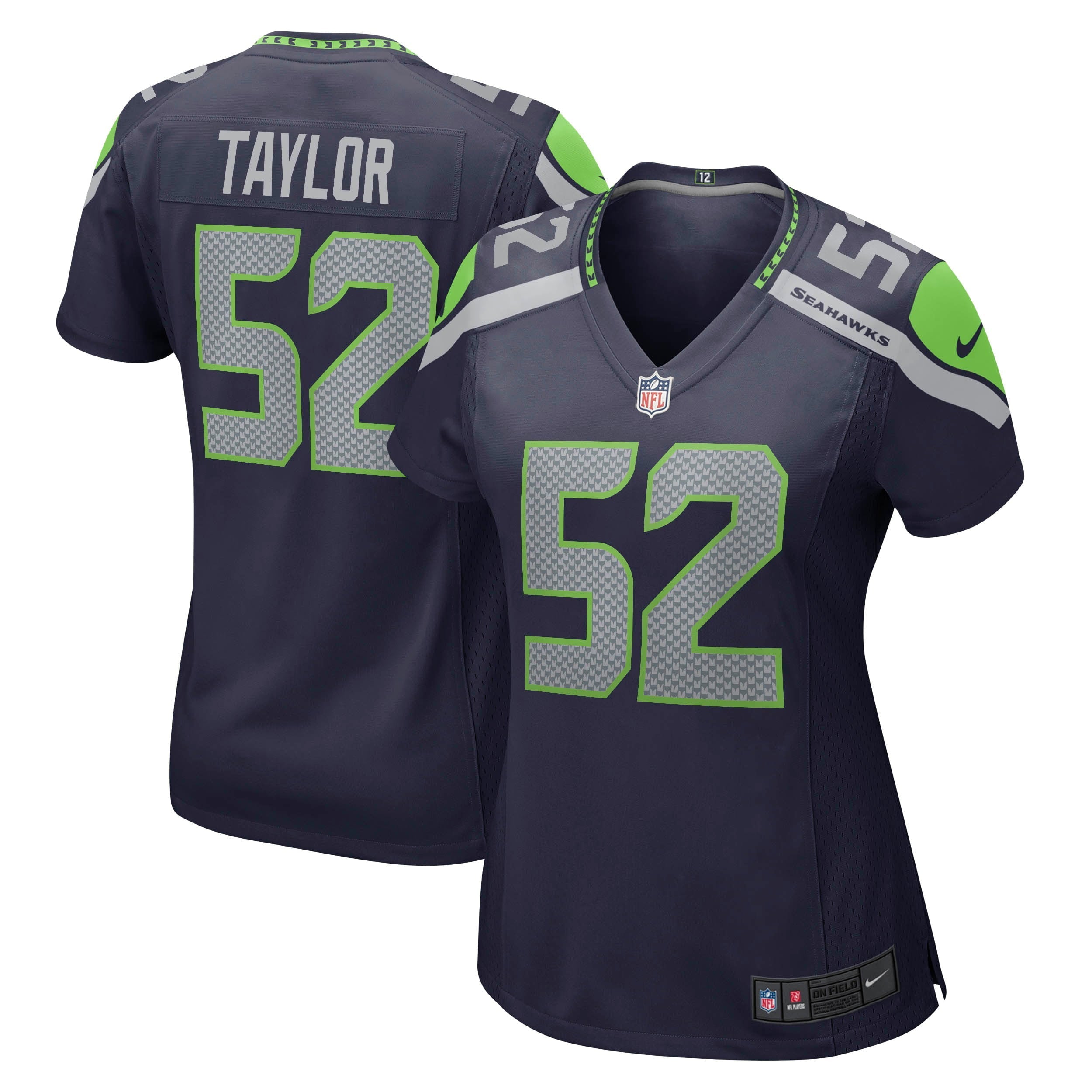 Women's Nike Darrell Taylor College Navy Seattle Seahawks Game Jersey - vstockx