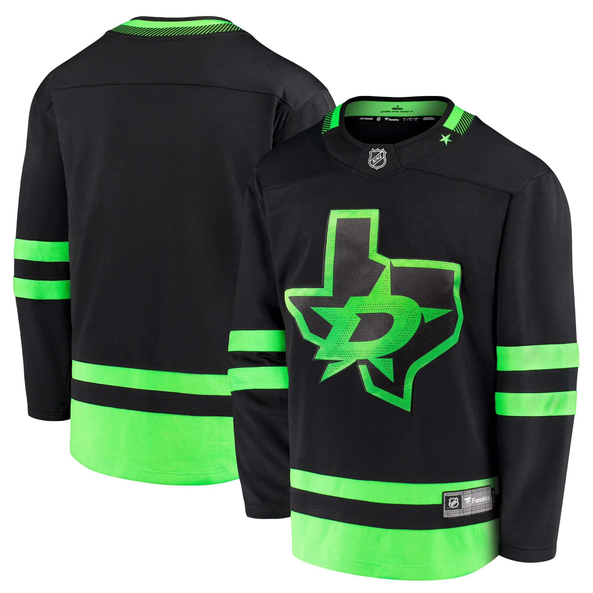 Dallas Stars Fanatics Branded 2020/21 Alternate Premier Breakaway Jersey - Black - vstockx