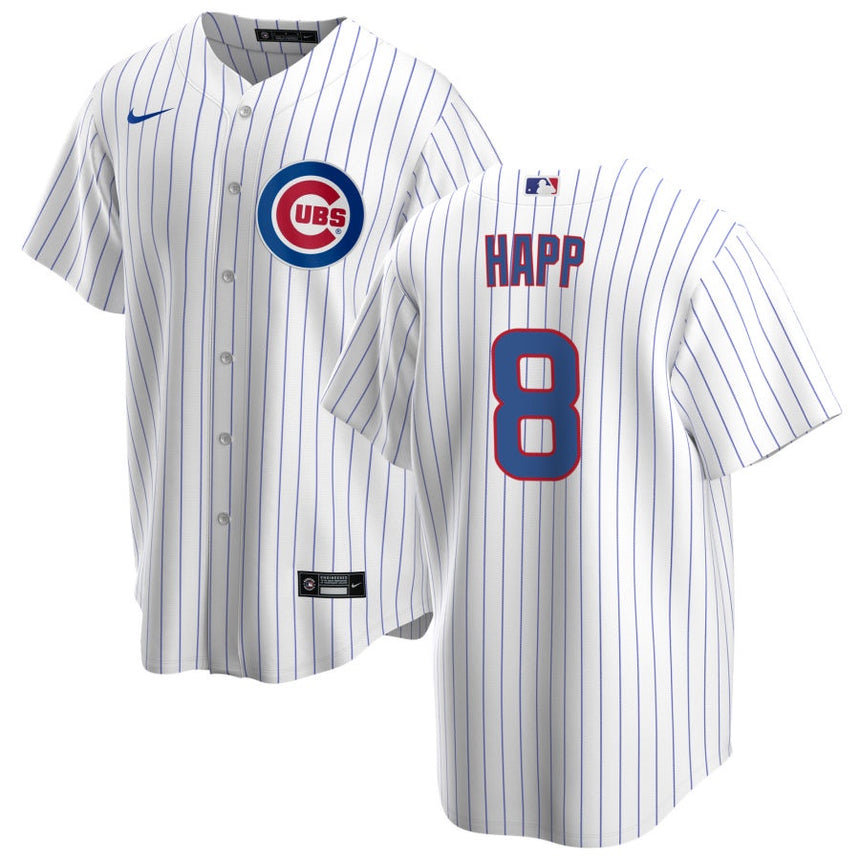Men's Ian Happ Chicago Cubs White Home Premium Stitch Replica Jersey - vstockx