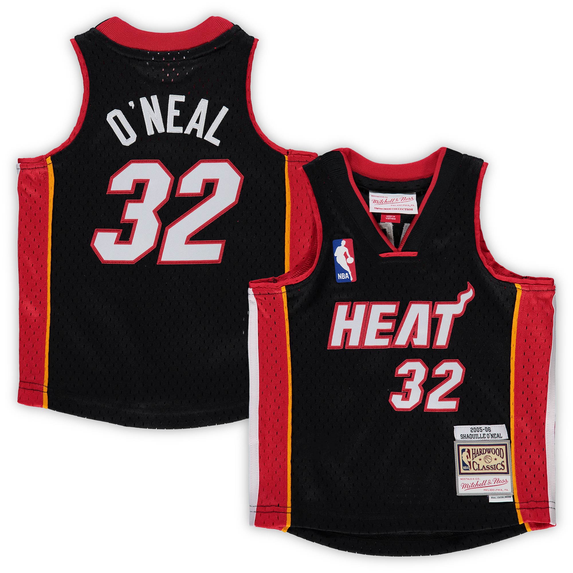 Shaquille O'Neal Miami Heat Mitchell & Ness Infant 2005/06 Hardwood Classics Retired Player Jersey - Black - vstockx