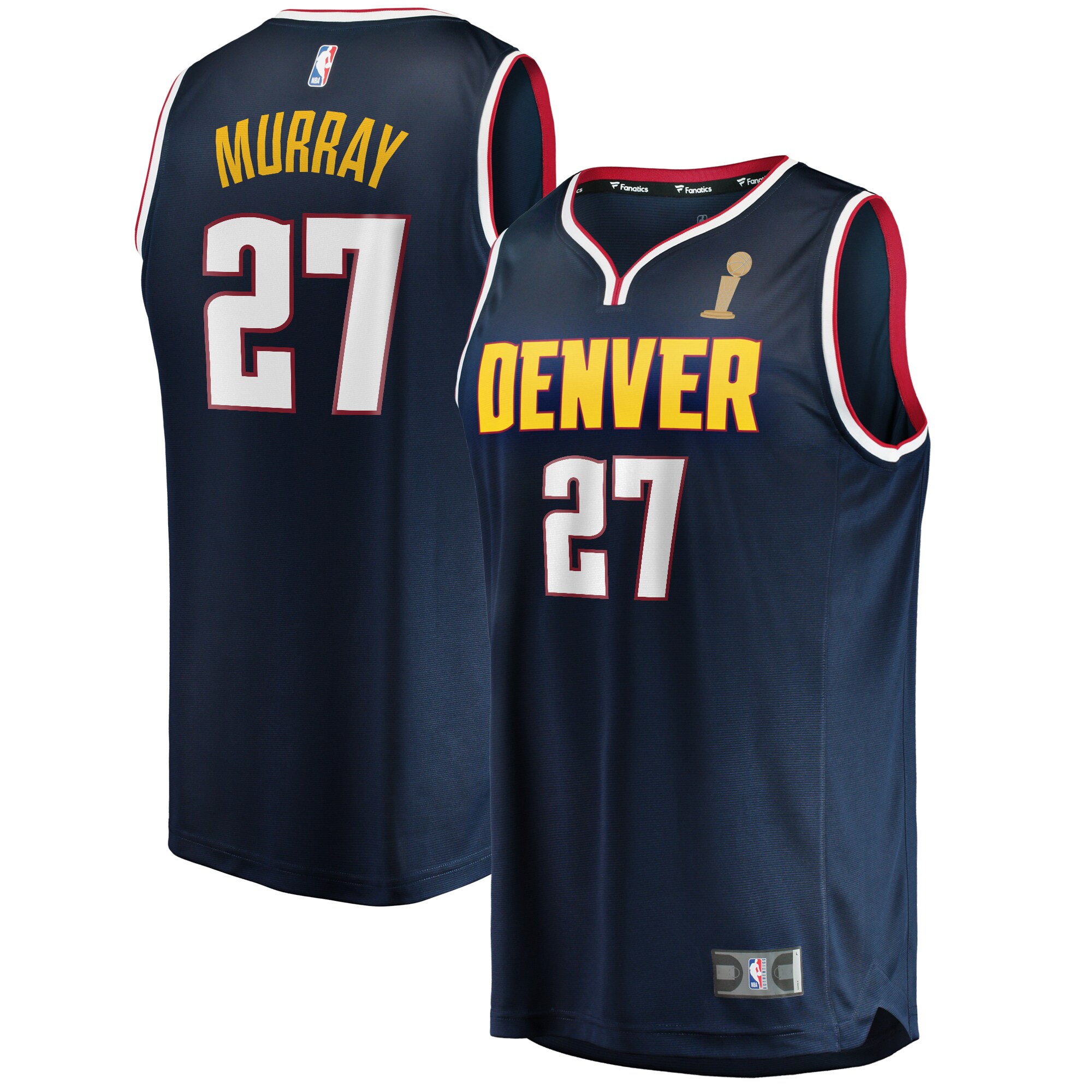 Jamal Murray Denver Nuggets Fanatics Branded Navy 2023 NBA Finals Champions Fast Break Player Jersey - Icon Edition - vstockx
