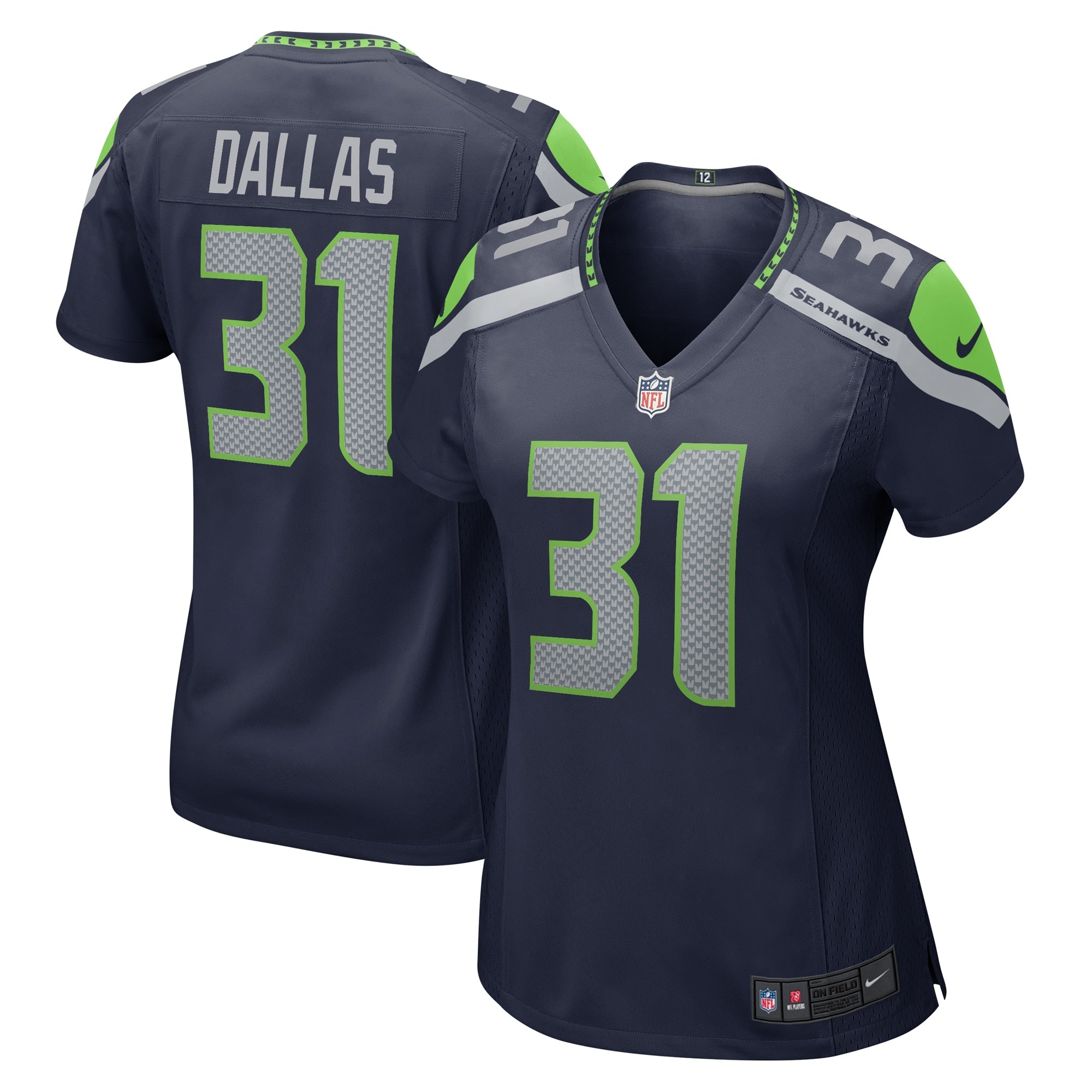 Women's Nike DeeJay Dallas College Navy Seattle Seahawks Game Jersey - vstockx