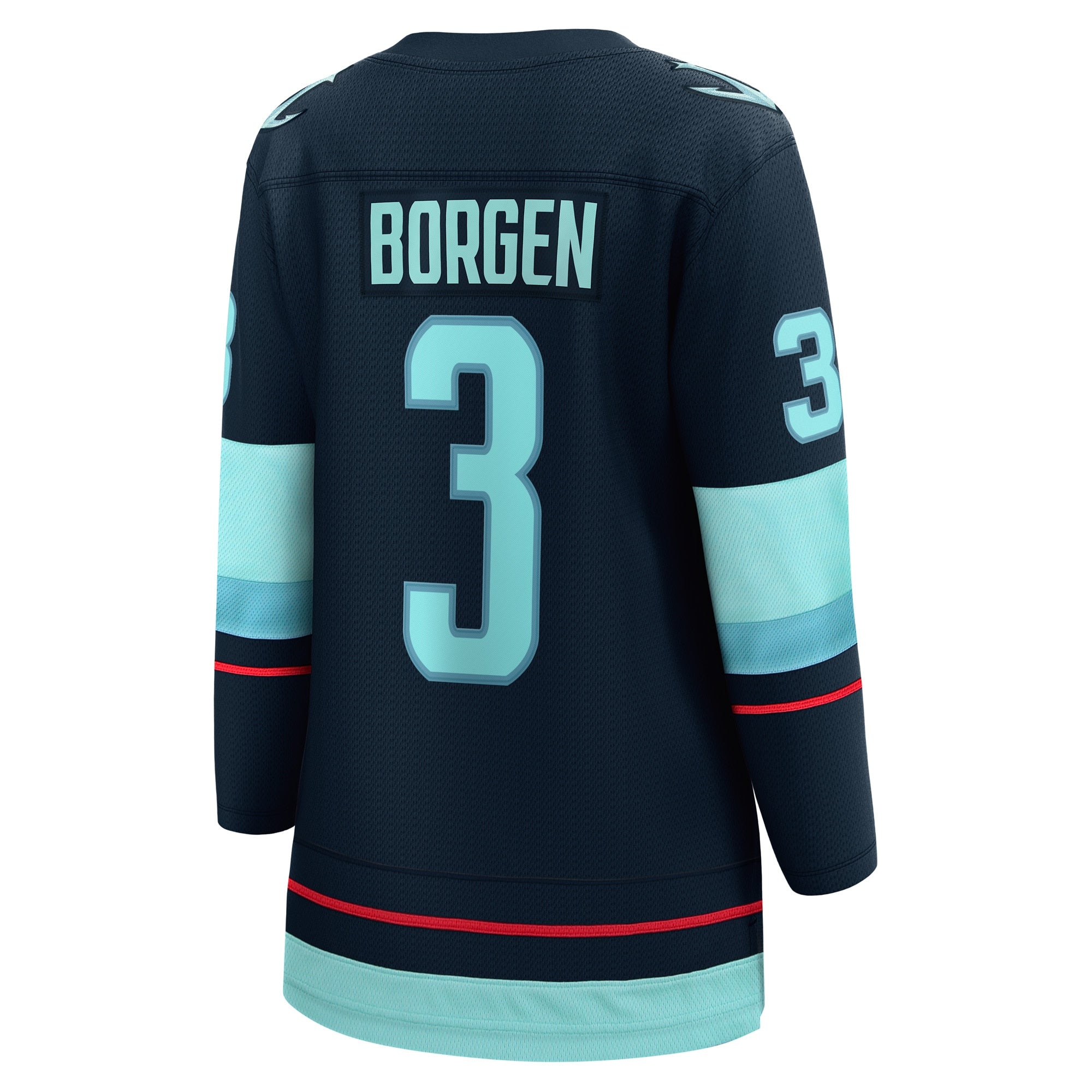 Women's Fanatics Branded Will Borgen Deep Sea Blue Seattle Kraken Home Breakaway Player Jersey - vstockx