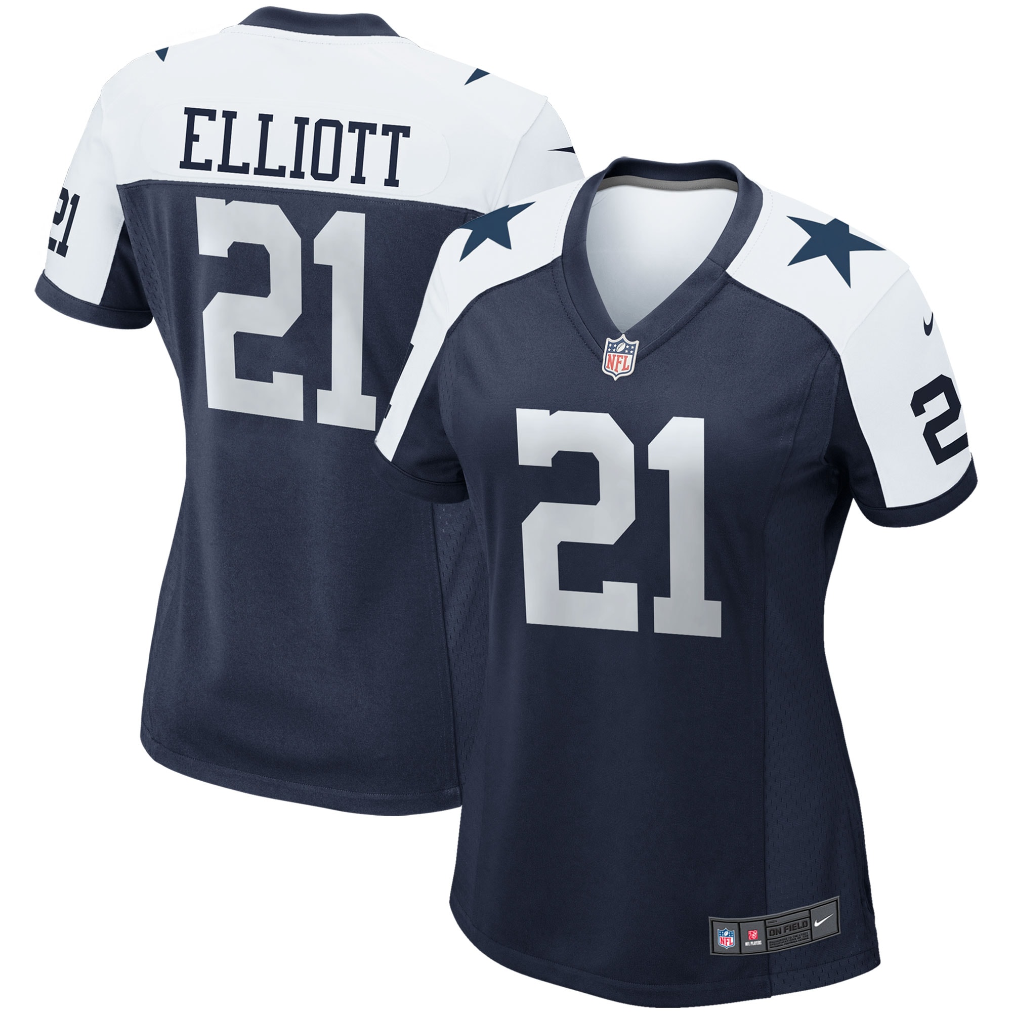 Ezekiel Elliott Dallas Cowboys Nike Women's Alternate Game Team Jersey - Navy - vstockx