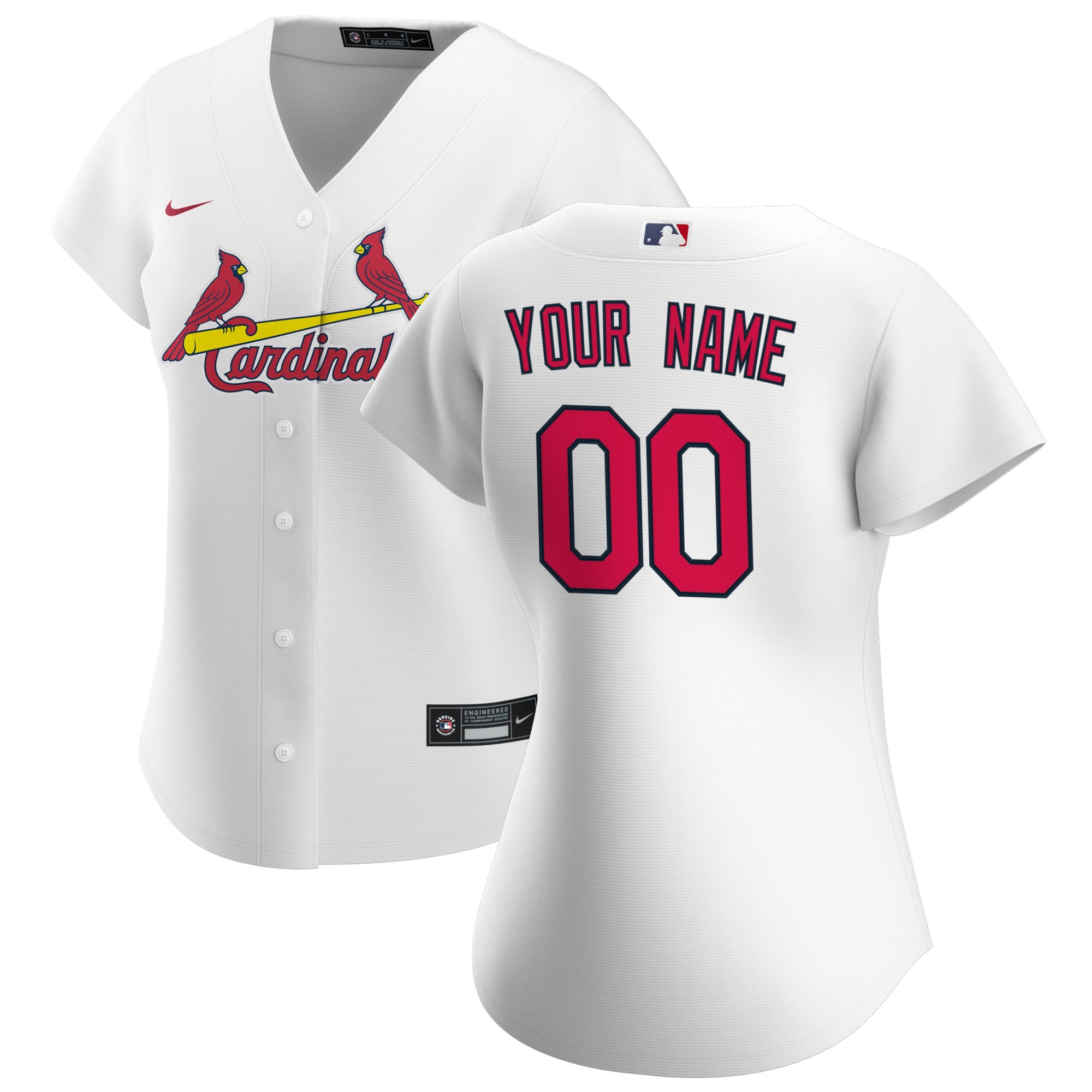 St. Louis Cardinals Nike Women's Home Replica Custom Jersey - White - vstockx