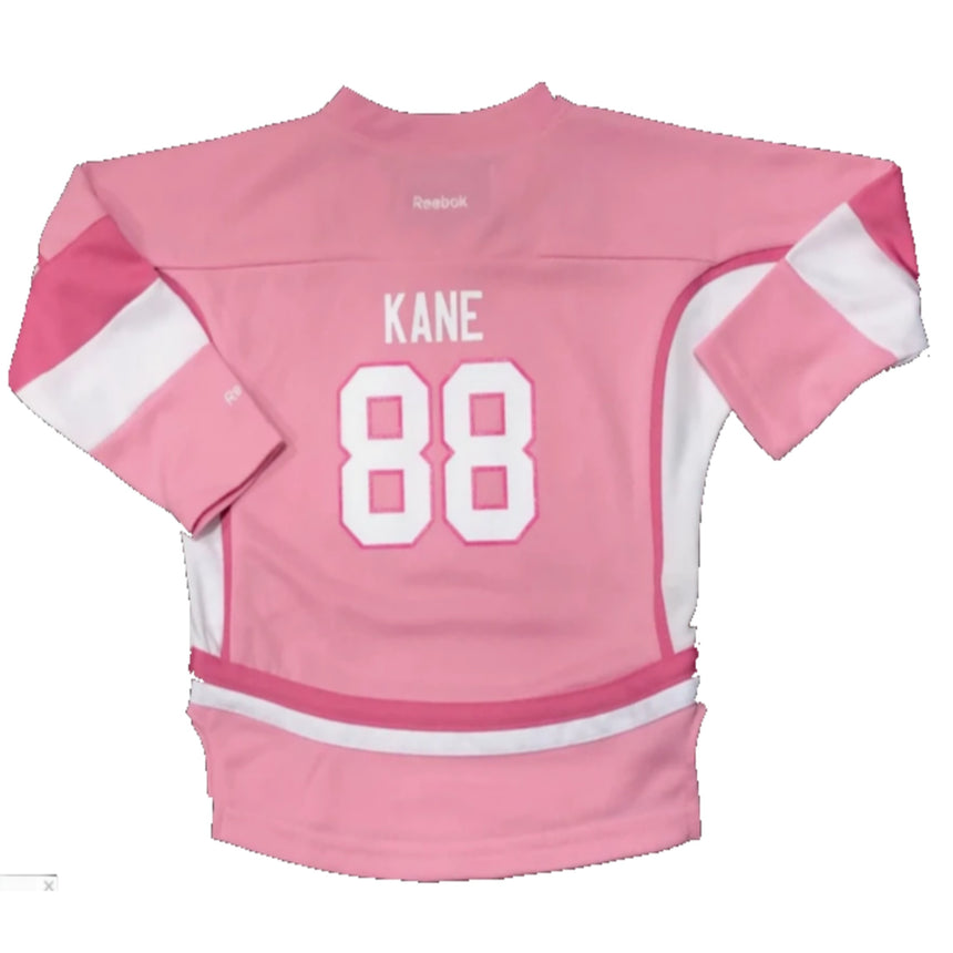 Chicago Blackhawks CHILD Patrick Kane PINK Replica Player Jersey - vstockx