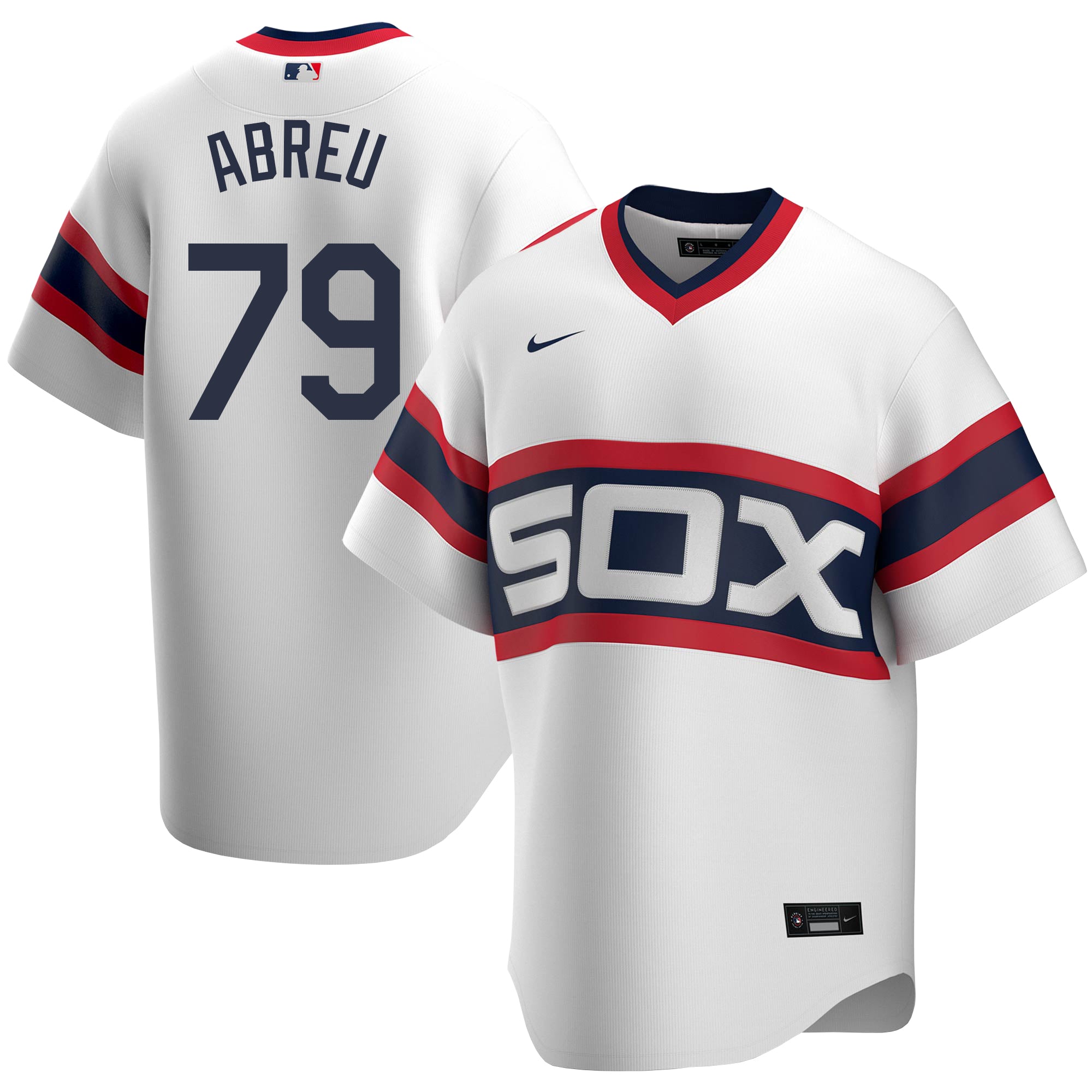 Jose Abreu Chicago White Sox Nike Home White Cooperstown Replica Jersey - vstockx