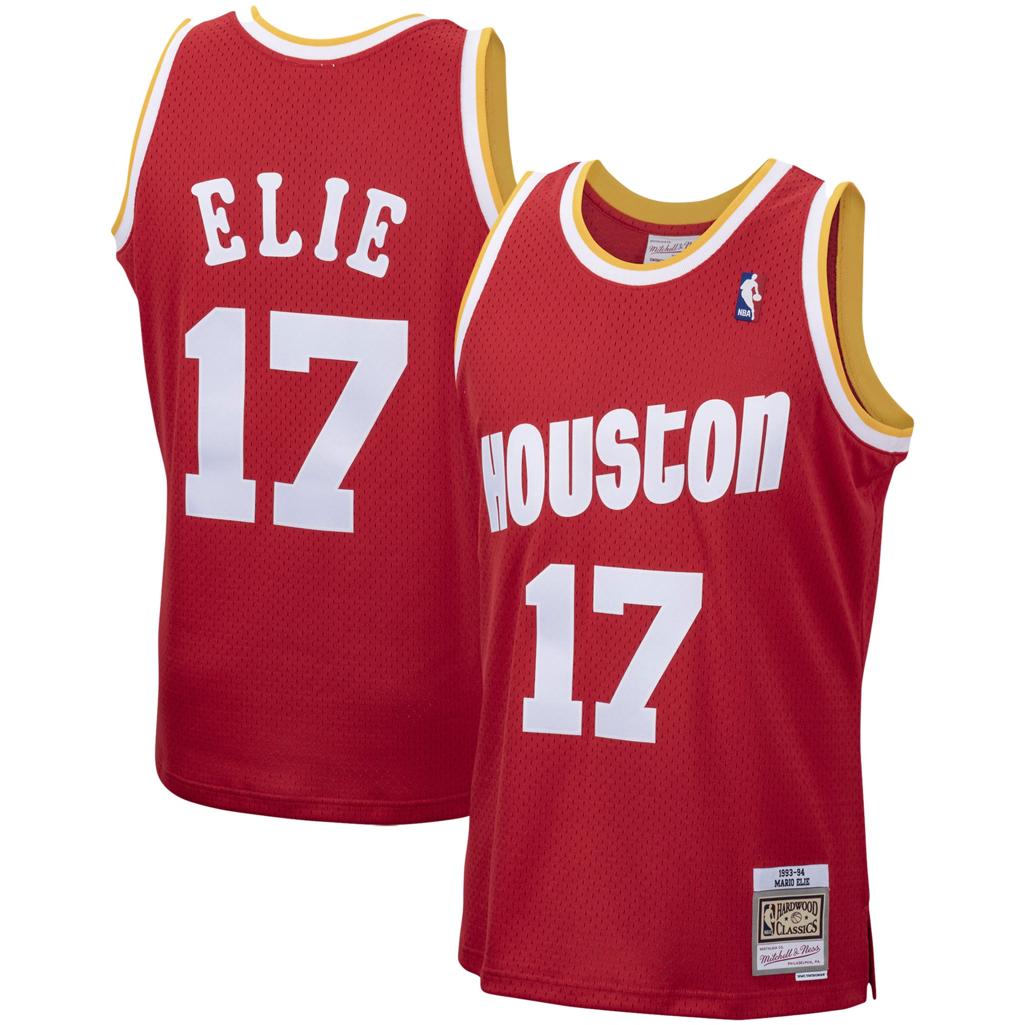 Mario Elie Houston Rockets Mitchell & Ness Hardwood Classics Swingman Jersey - Red - vstockx